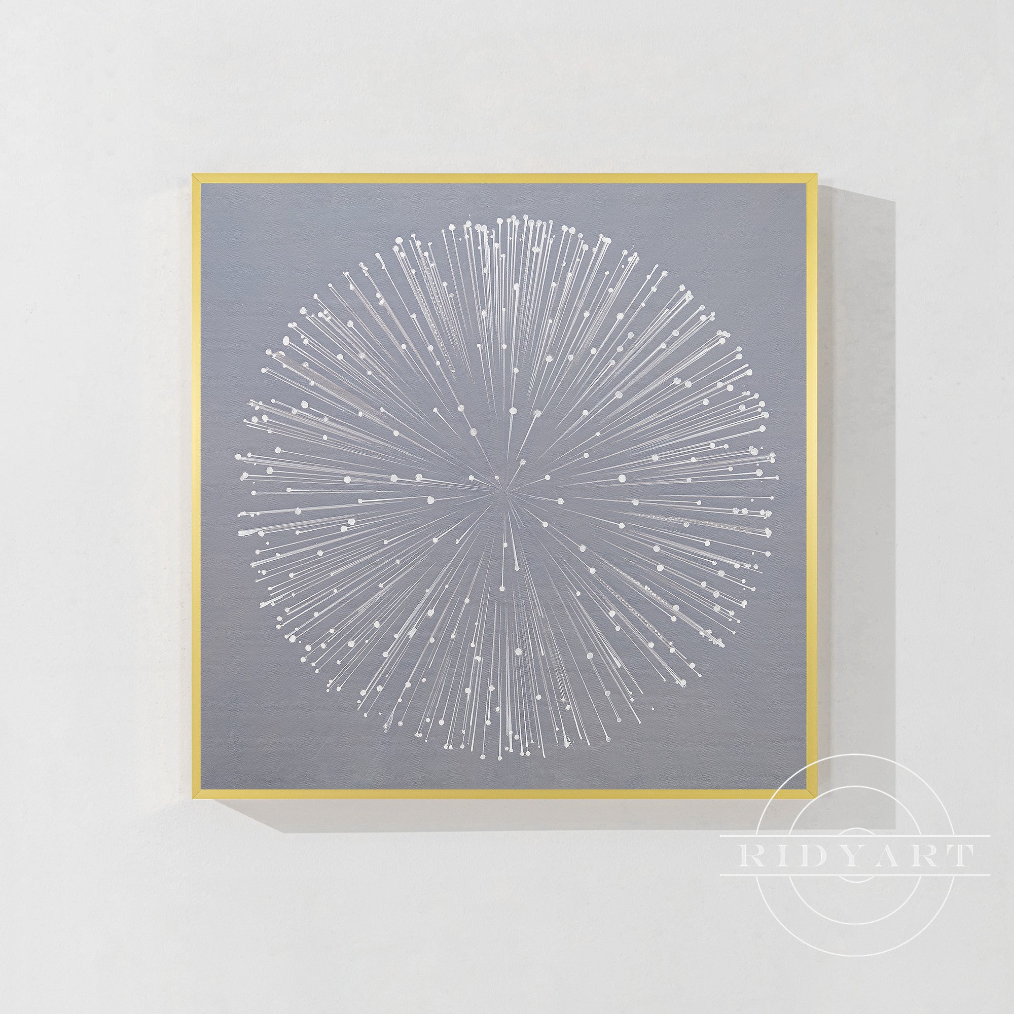 Grau-weiße abstrakte Kunst