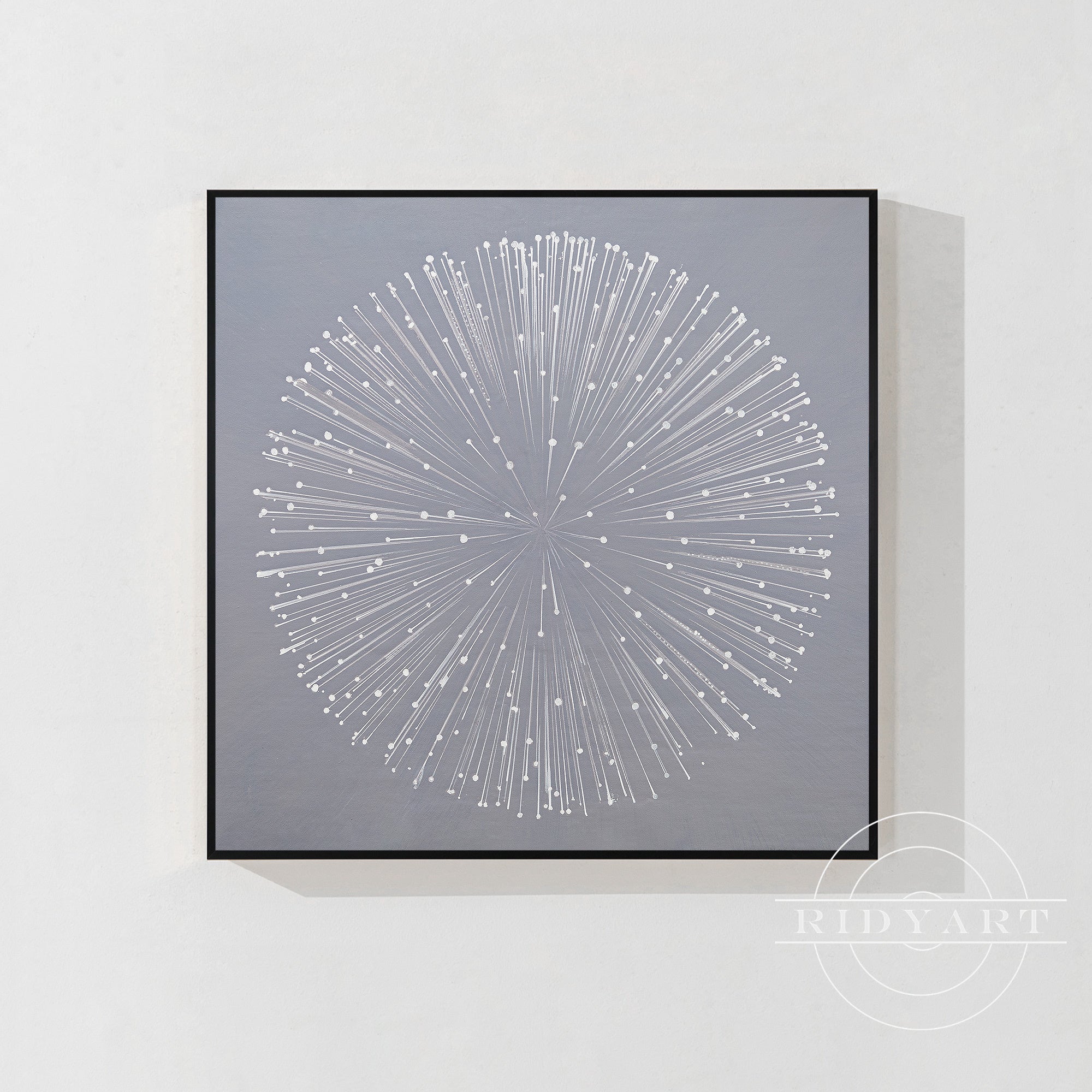 Grau-weiße abstrakte Kunst