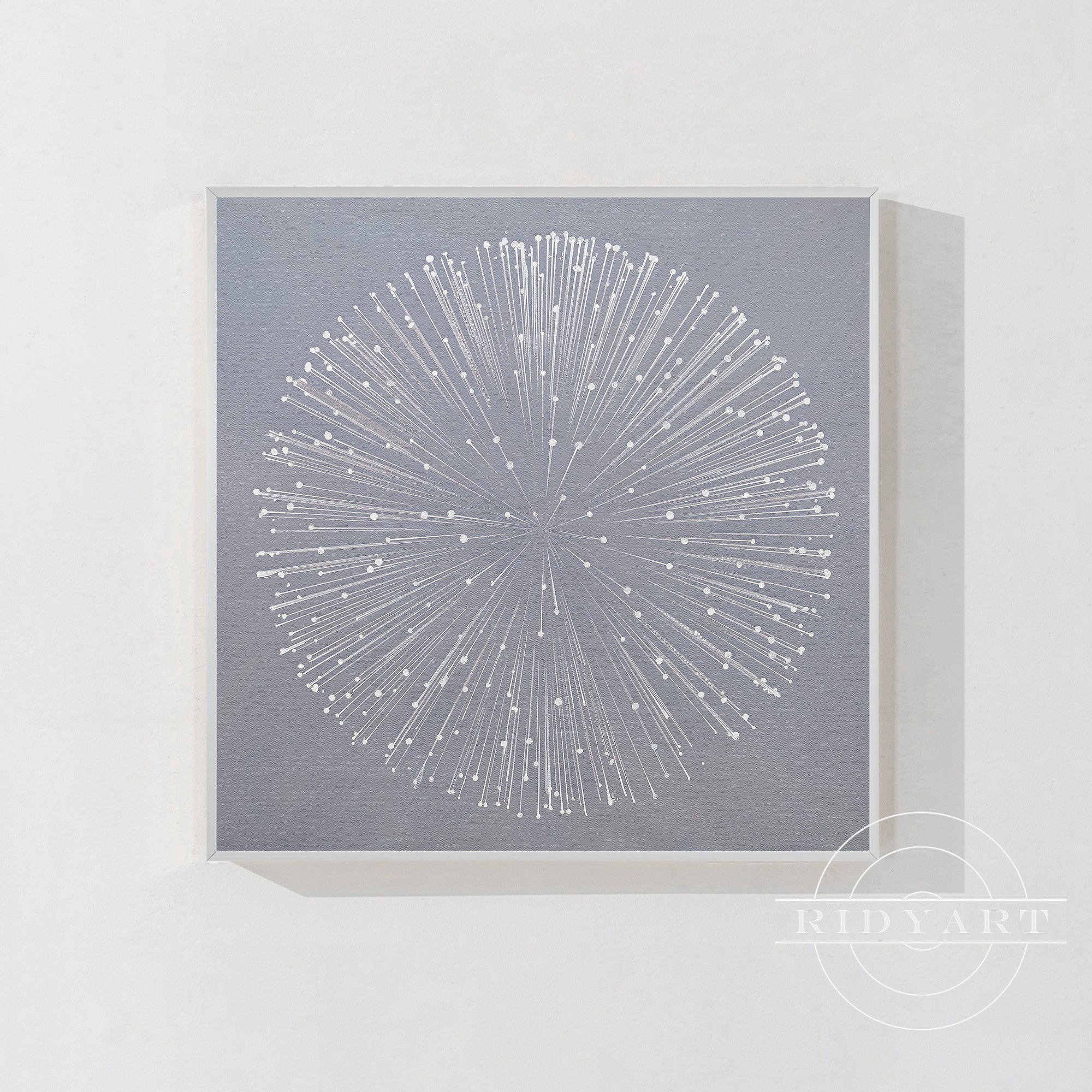 Grau-weiße abstrakte Kunst