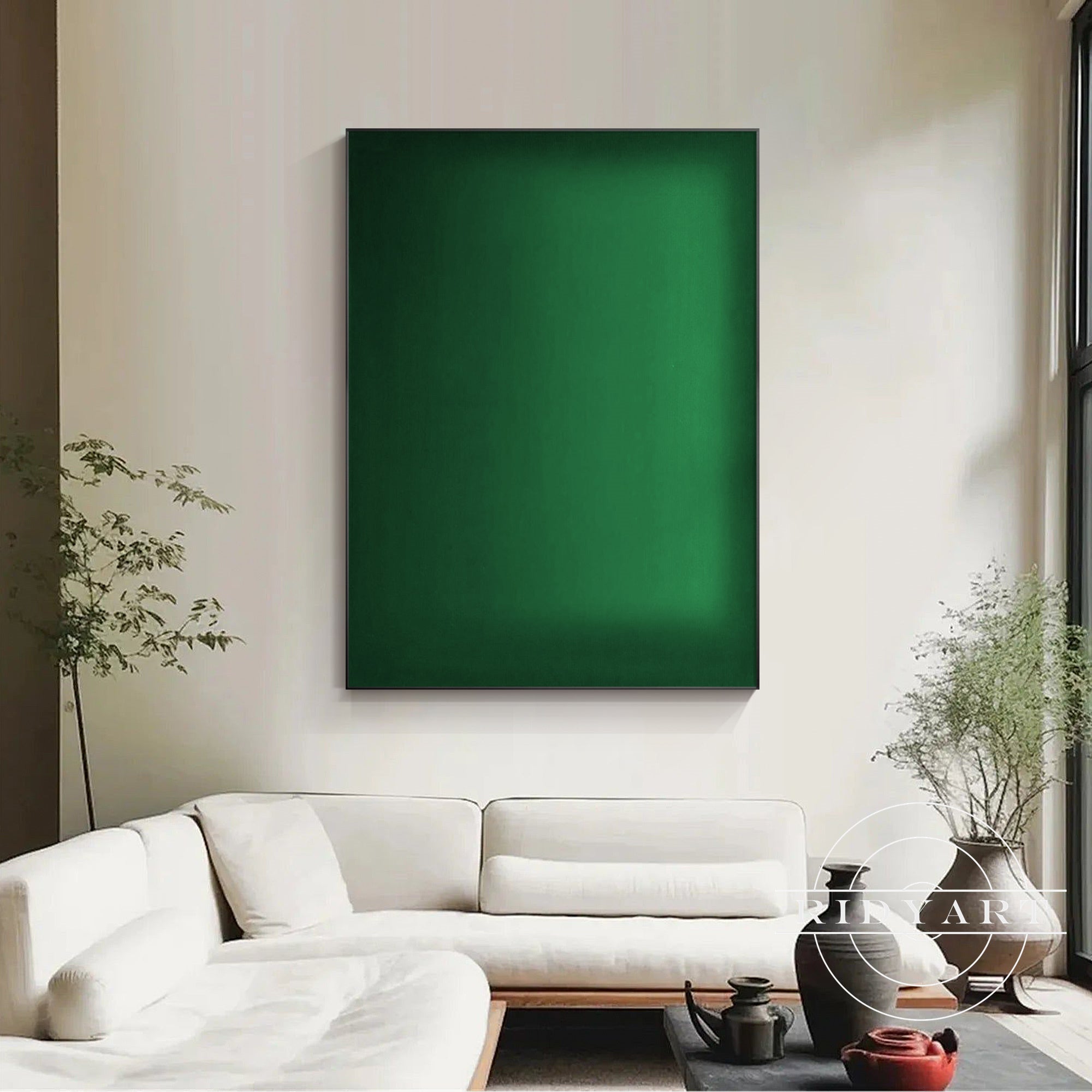 Green decor gradient wall art