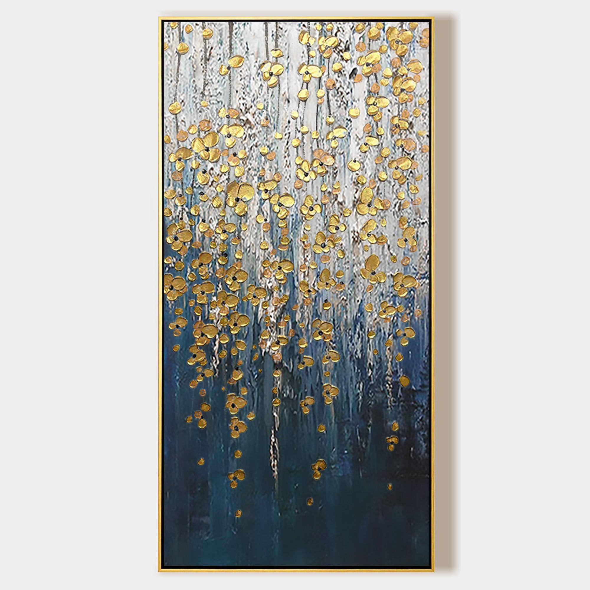 Luxuriöses, glamouröses Blumenölgemälde