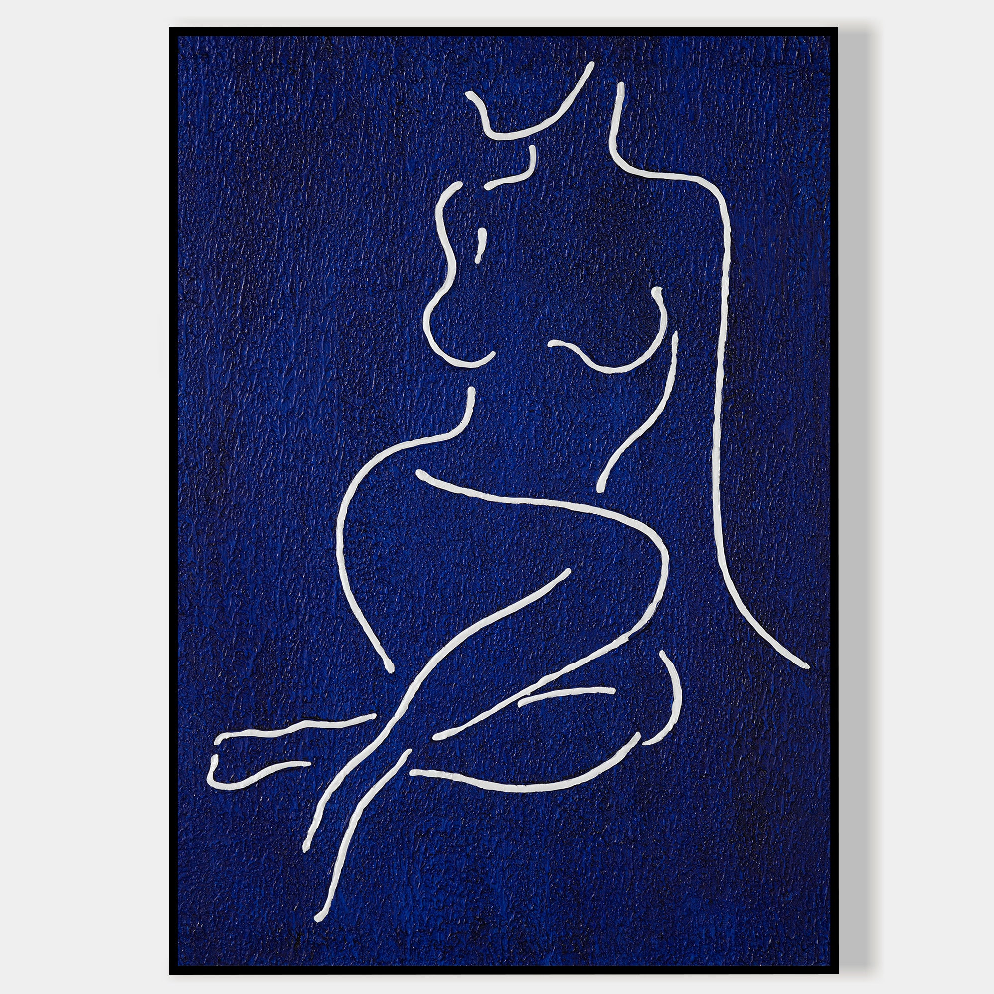 One Line Woman Body Canvas Painting