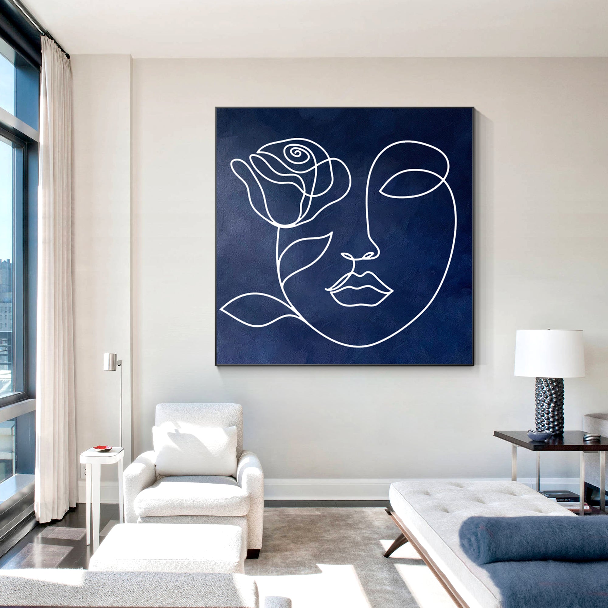 Picasso Gesichtsbemalung Minimalistische Strichzeichnungen