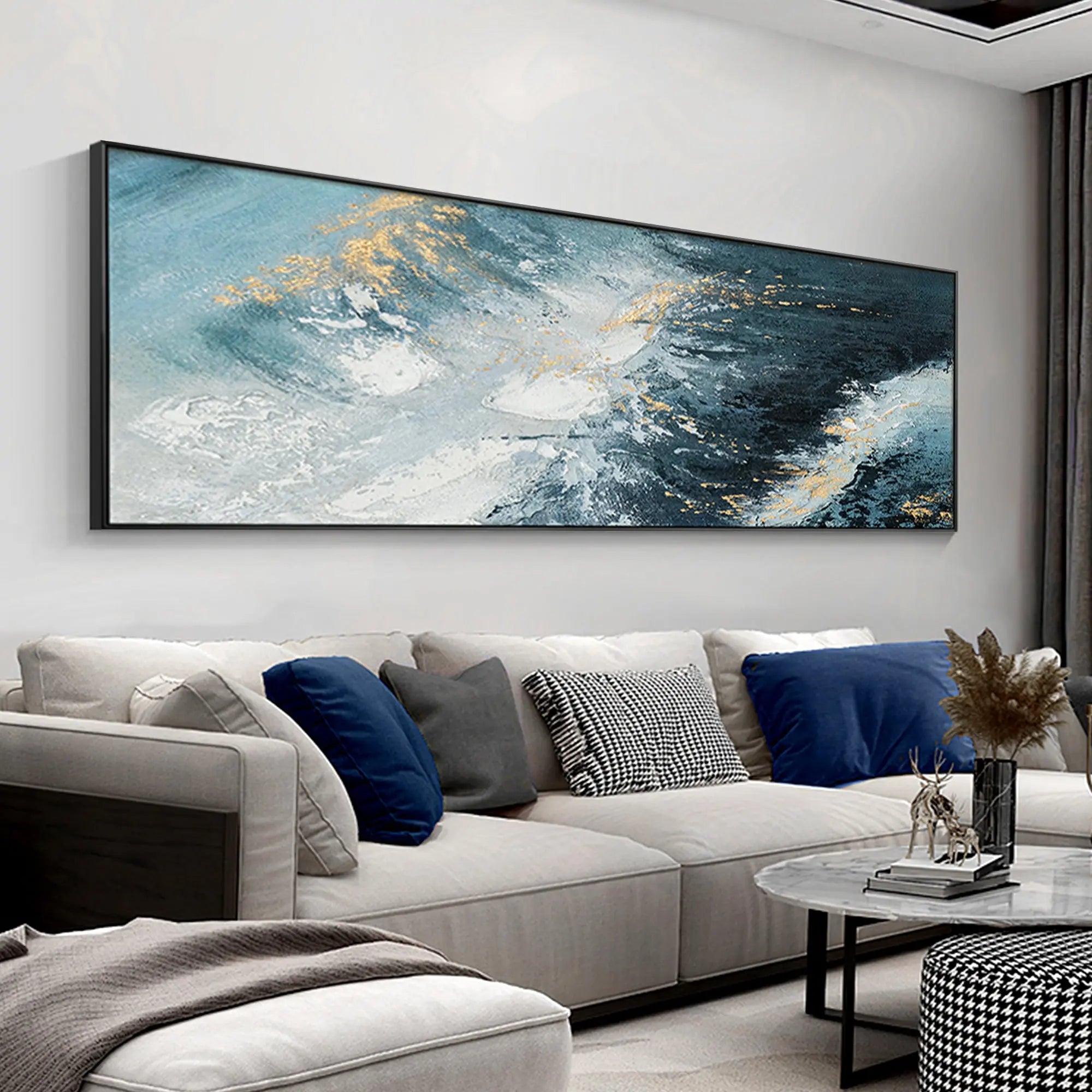 Modern Abstract Oil Painting / Blue Tones RIDYART
