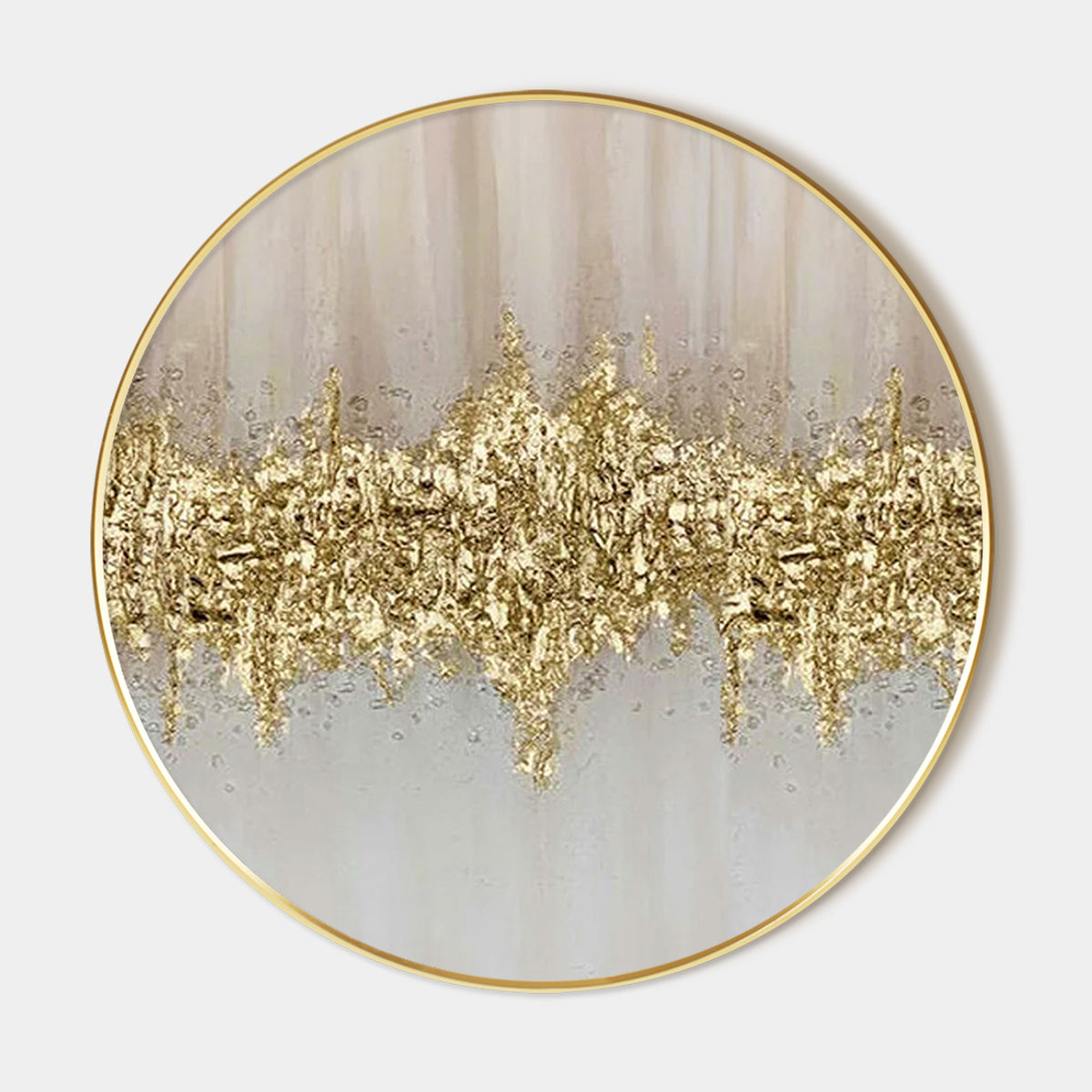 Modern Abstract Gold Leaf Oil Painting – Elegant Wall Art Decor