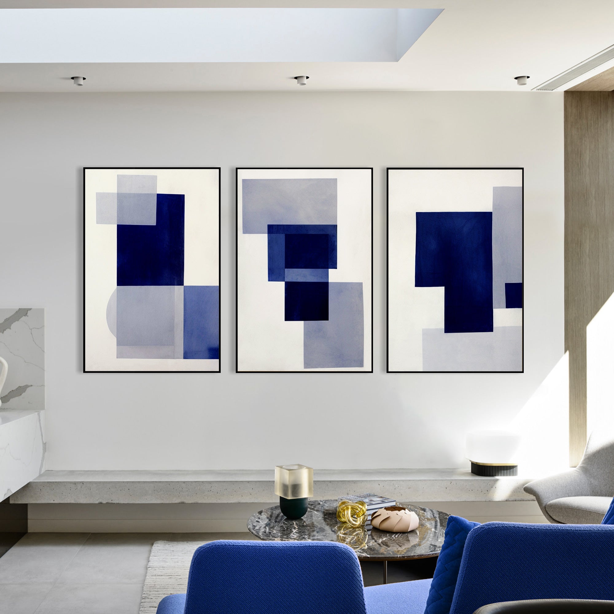 لوحة زيتية هندسية حديثة