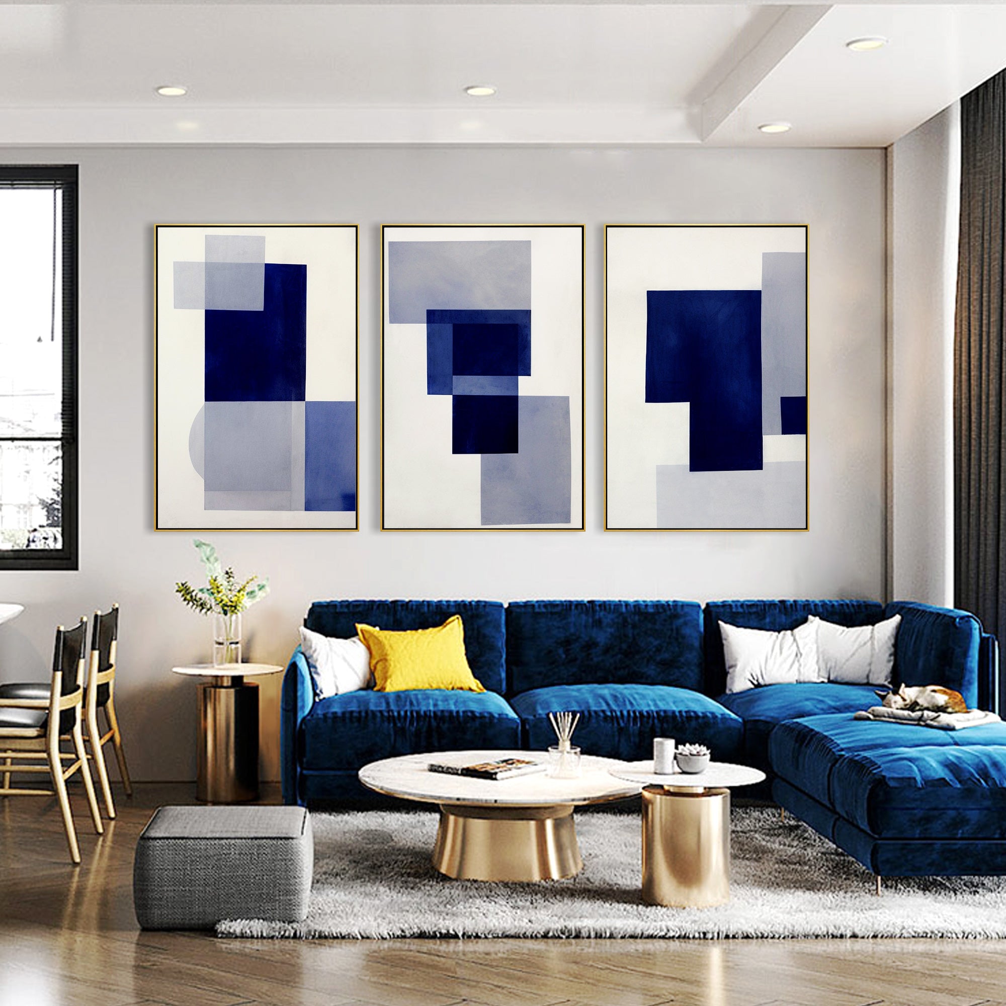 لوحة زيتية هندسية حديثة