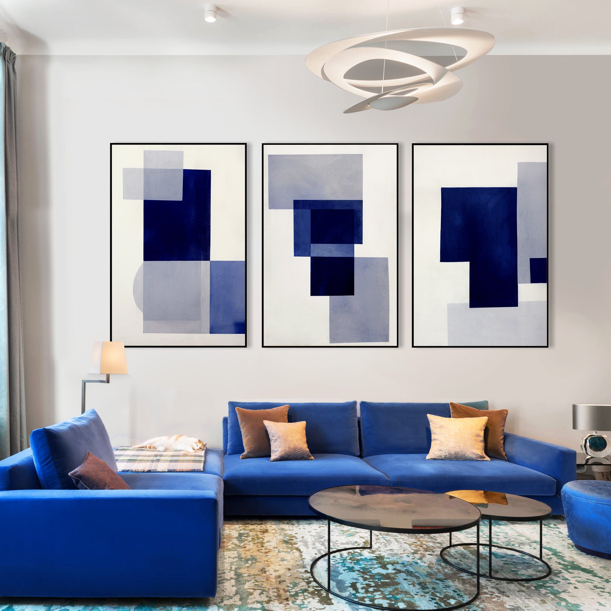 لوحة زيتية هندسية حديثة