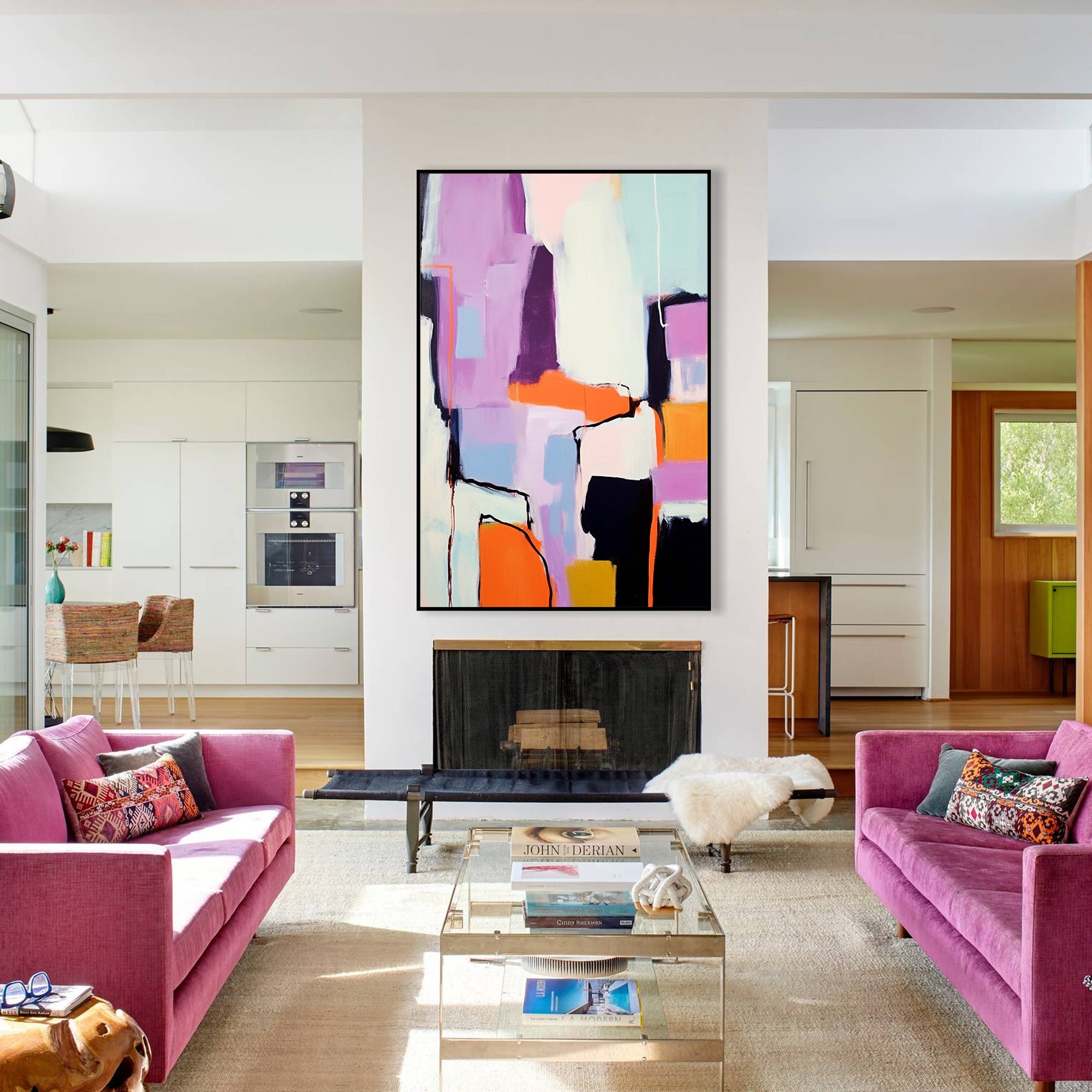 Modern Geometric Oil Painting