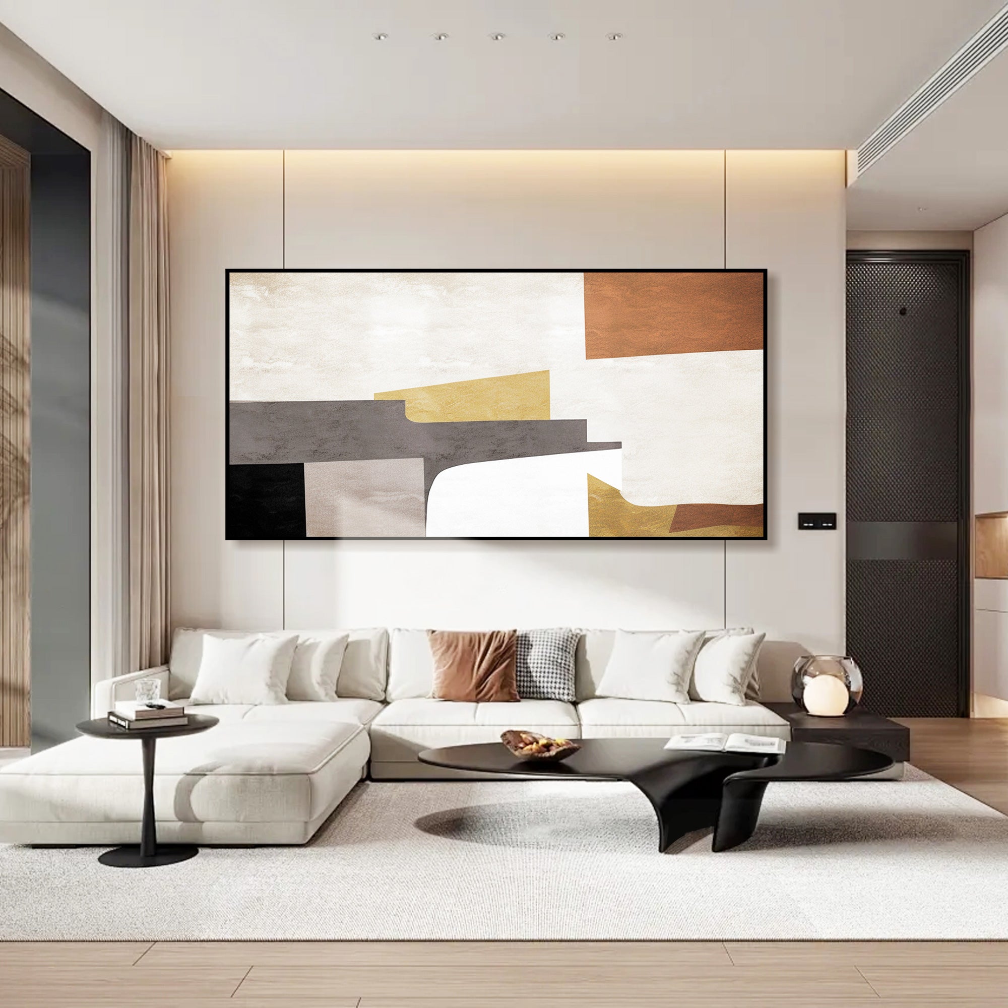Modern Geometric Oil Painting