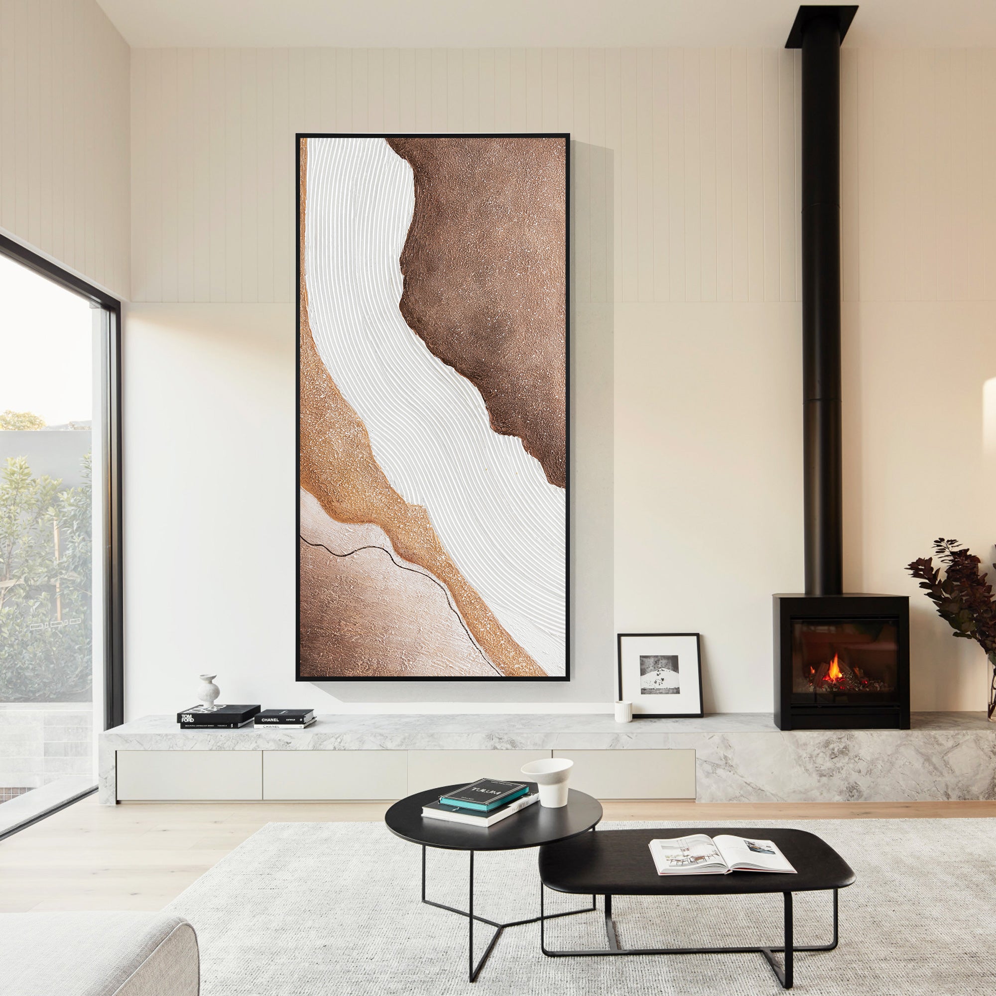 Modern Abstract oil  Painting Large Vertical Painting