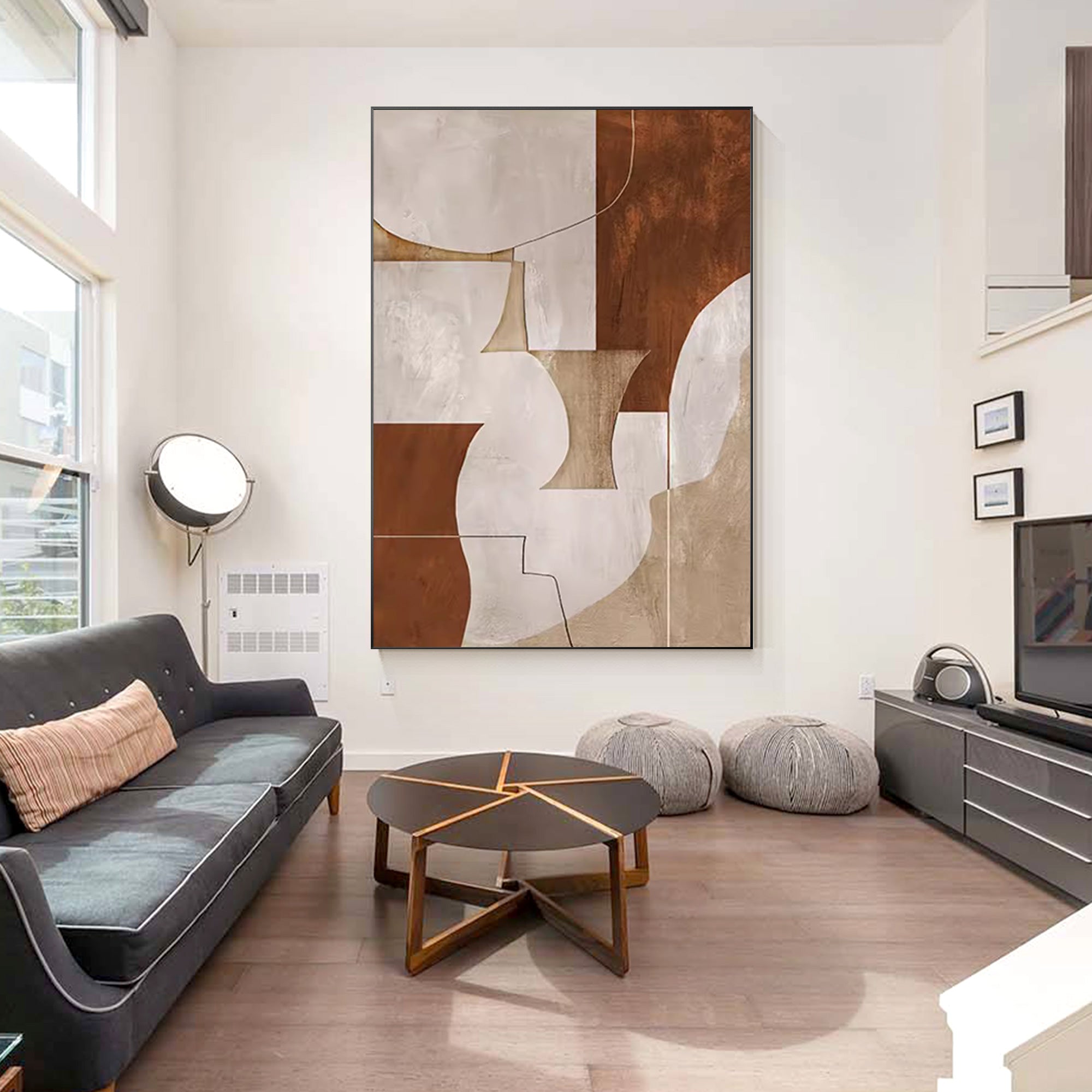 Modernistisches abstraktes expressionistisches Ölgemälde