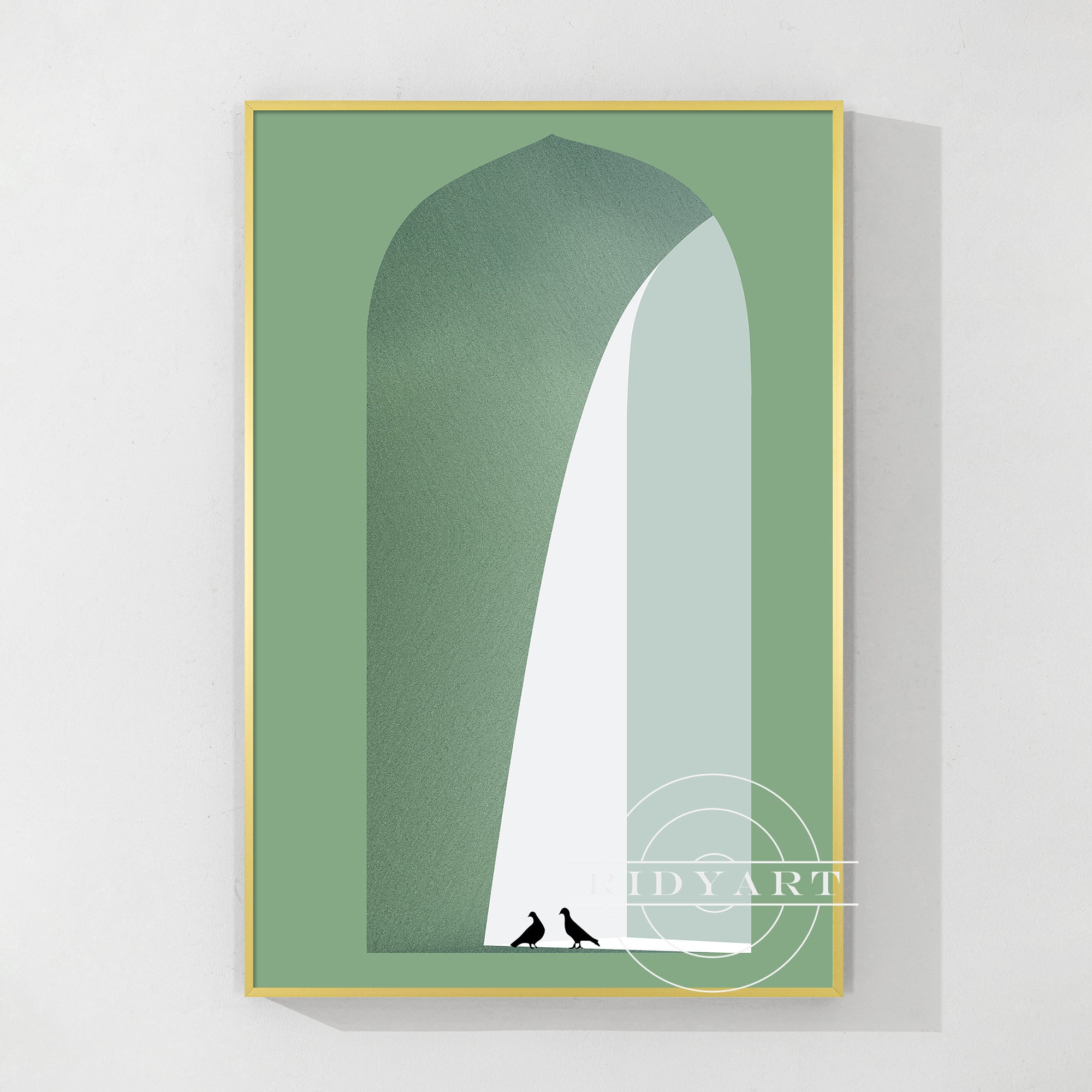 Morandi Green Arch Wall Art