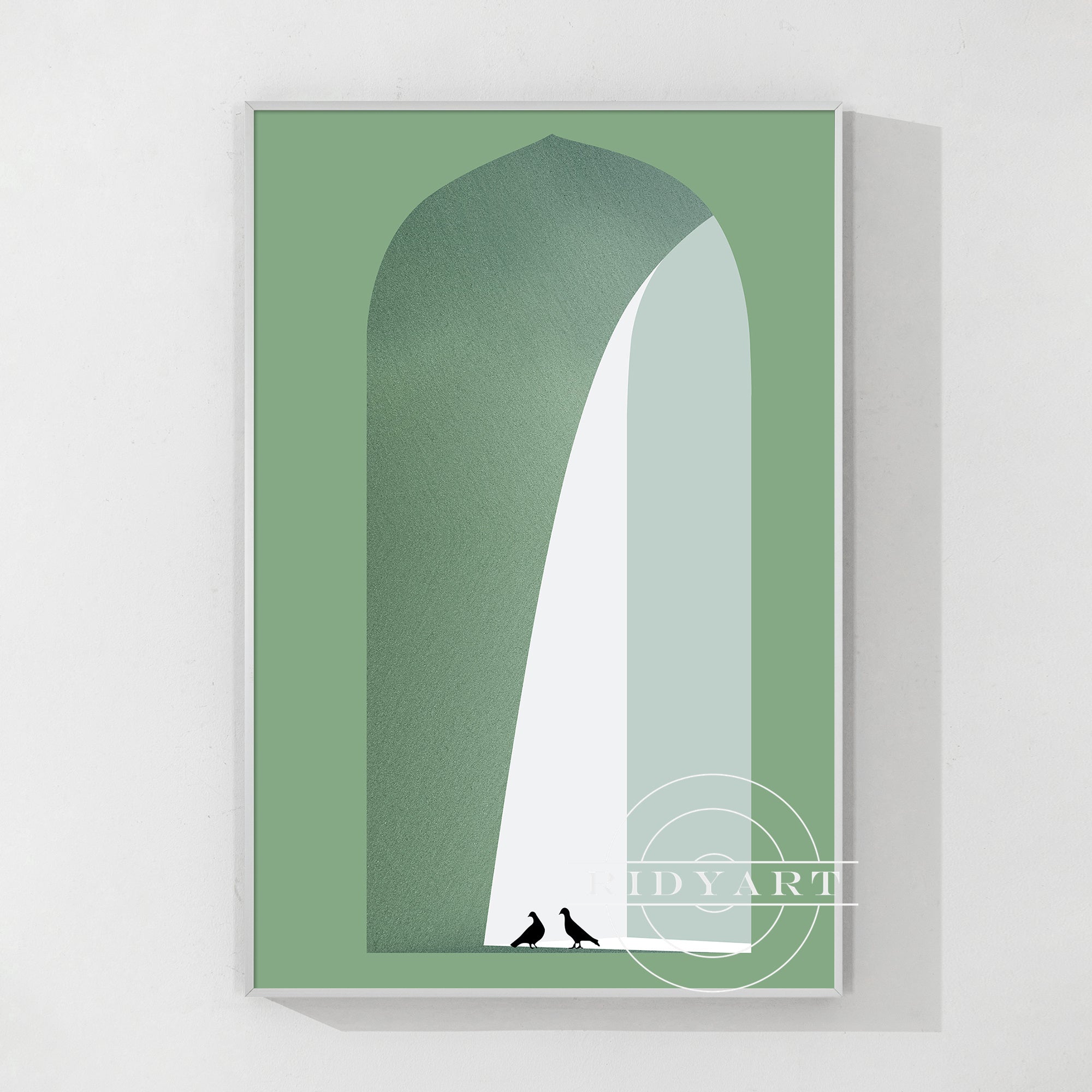 Morandi Green Arch Wall Art