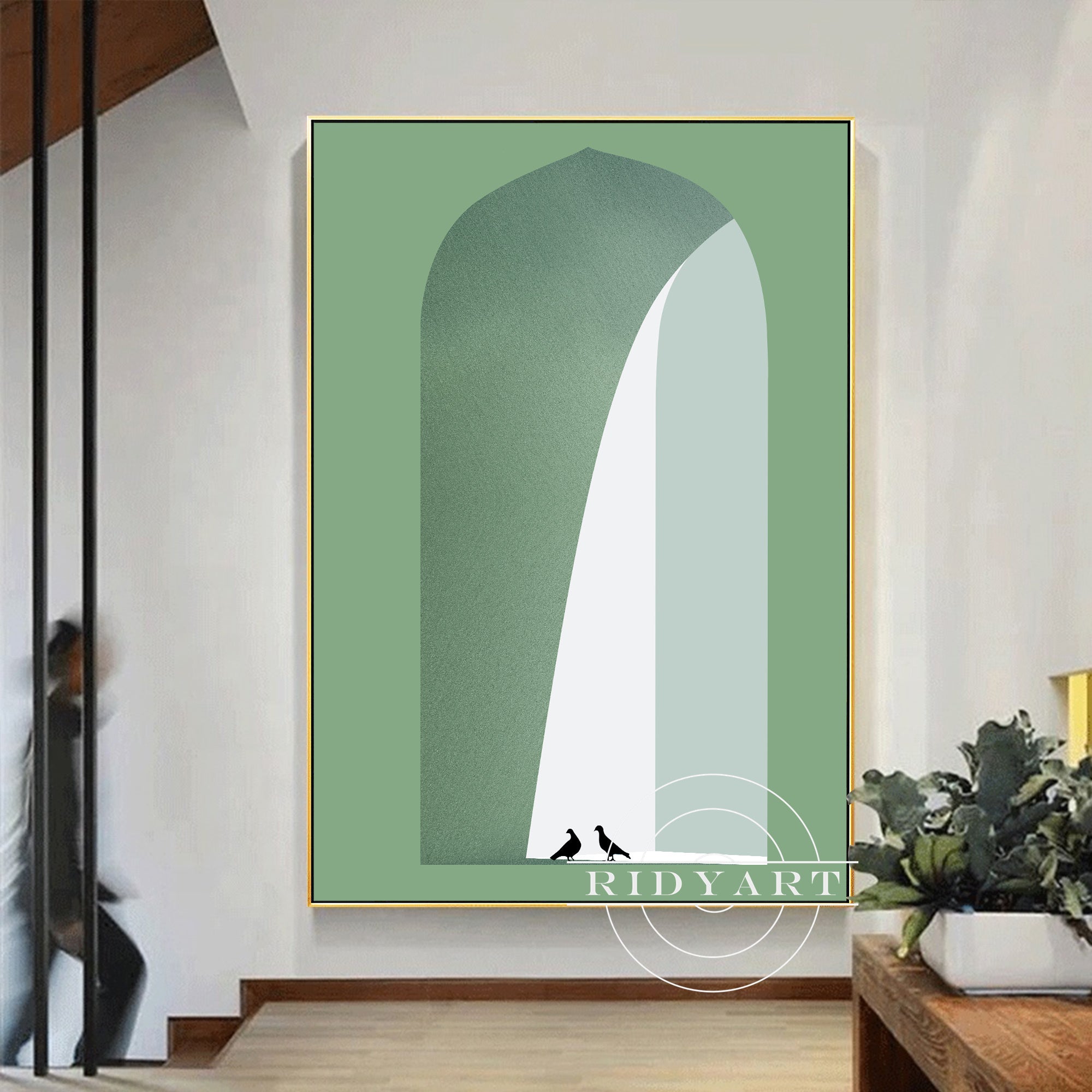 Morandi Green Arch Wall Art