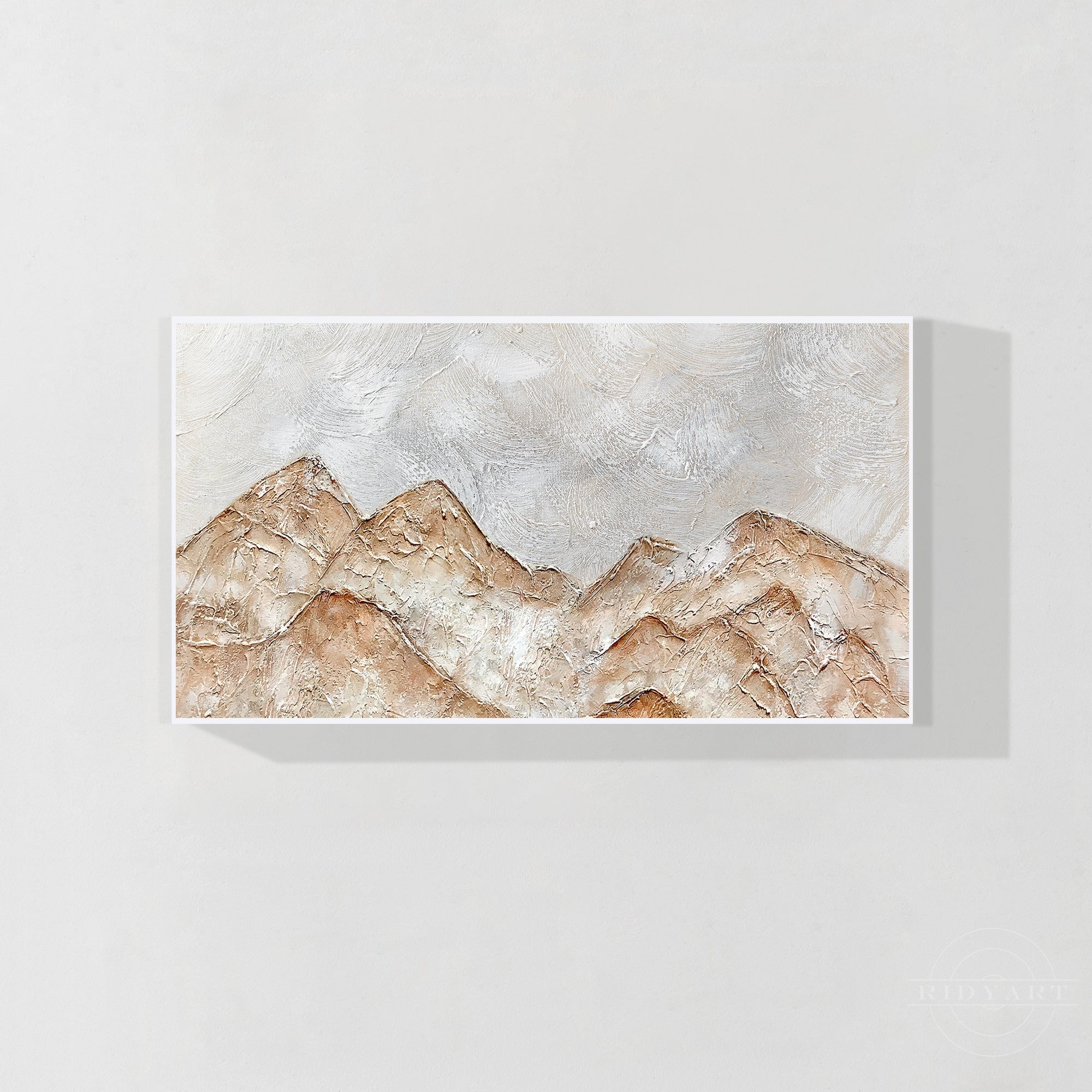 Wandkunst „Gold Mountain“ in Marineblau