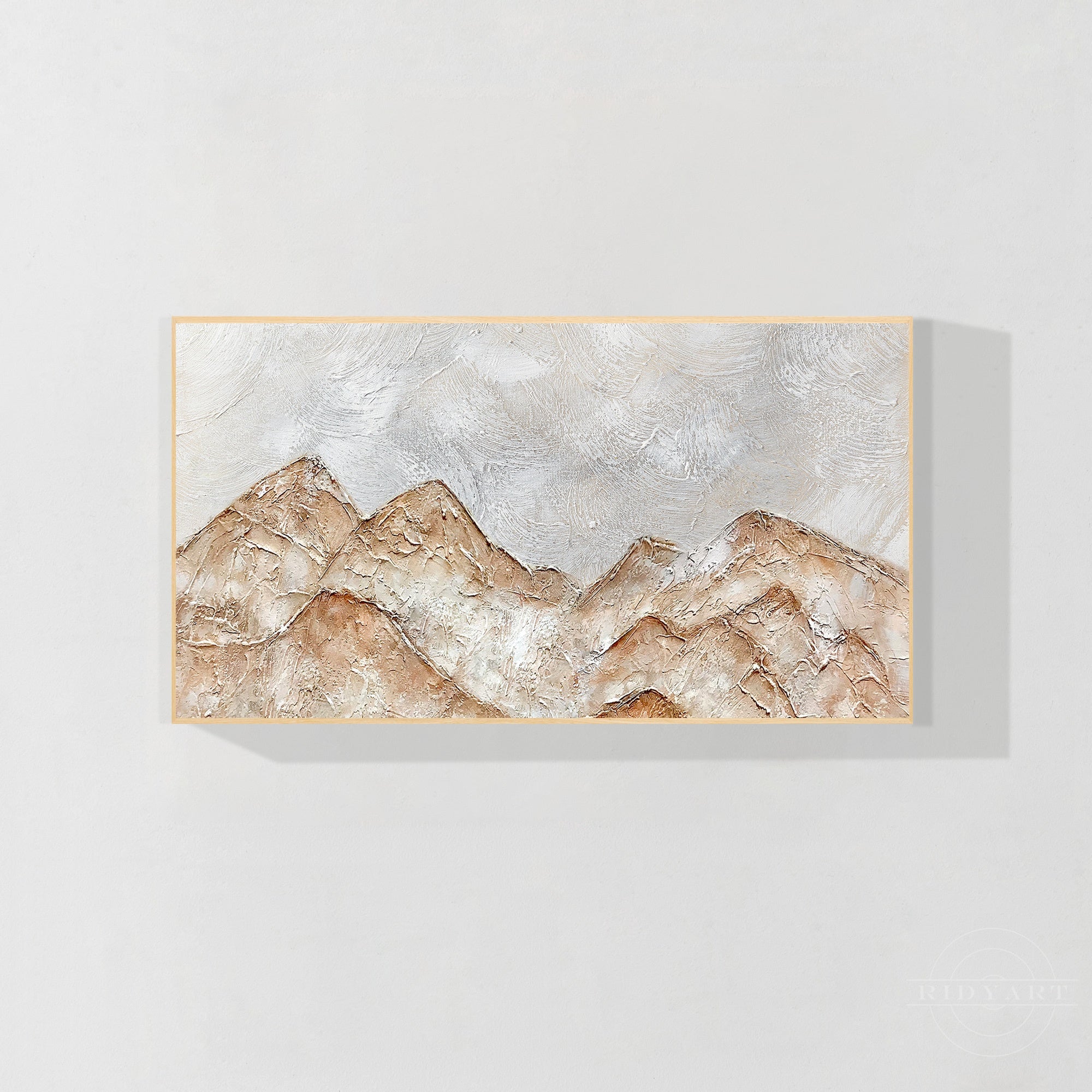 Wandkunst „Gold Mountain“ in Marineblau