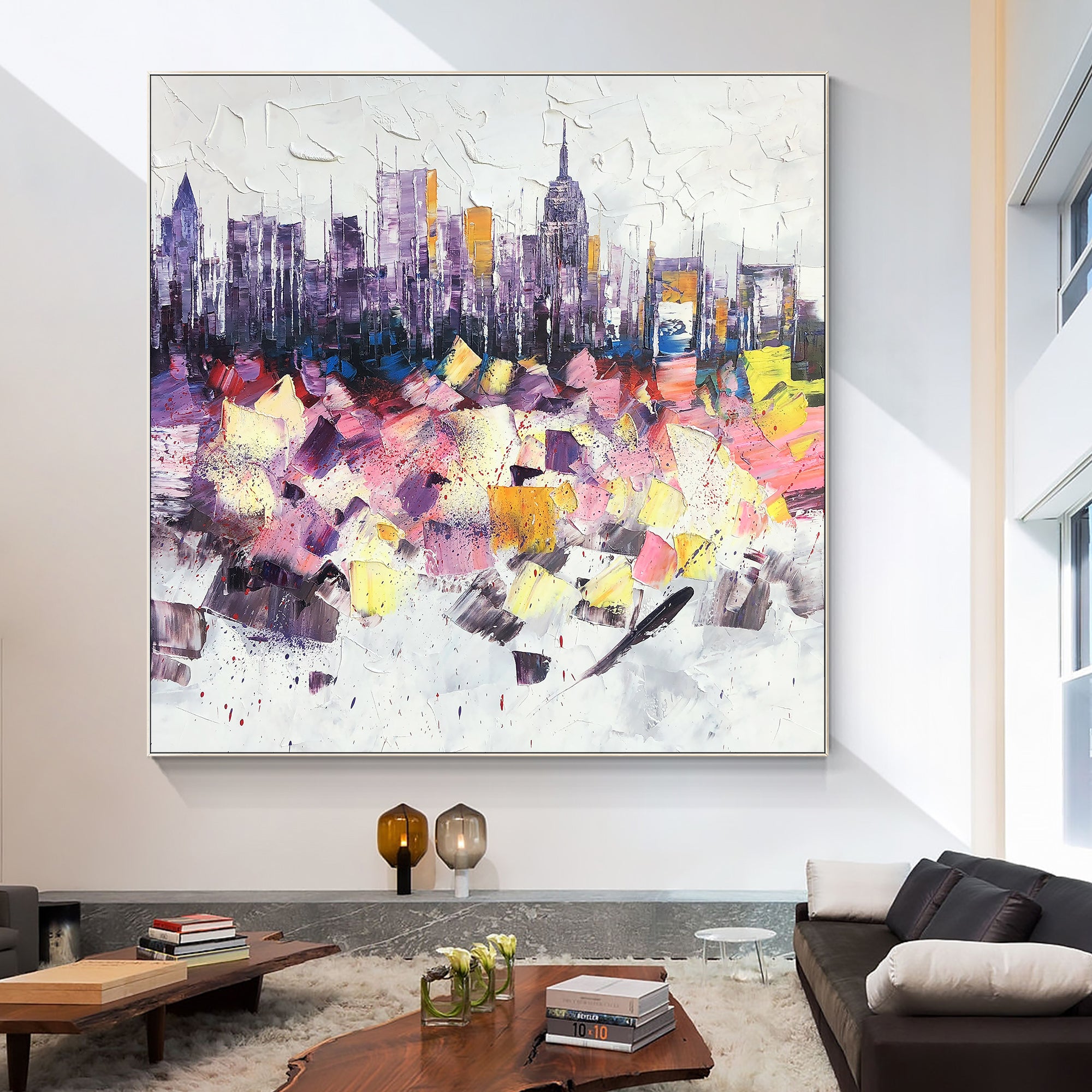 New York skyline oil painting