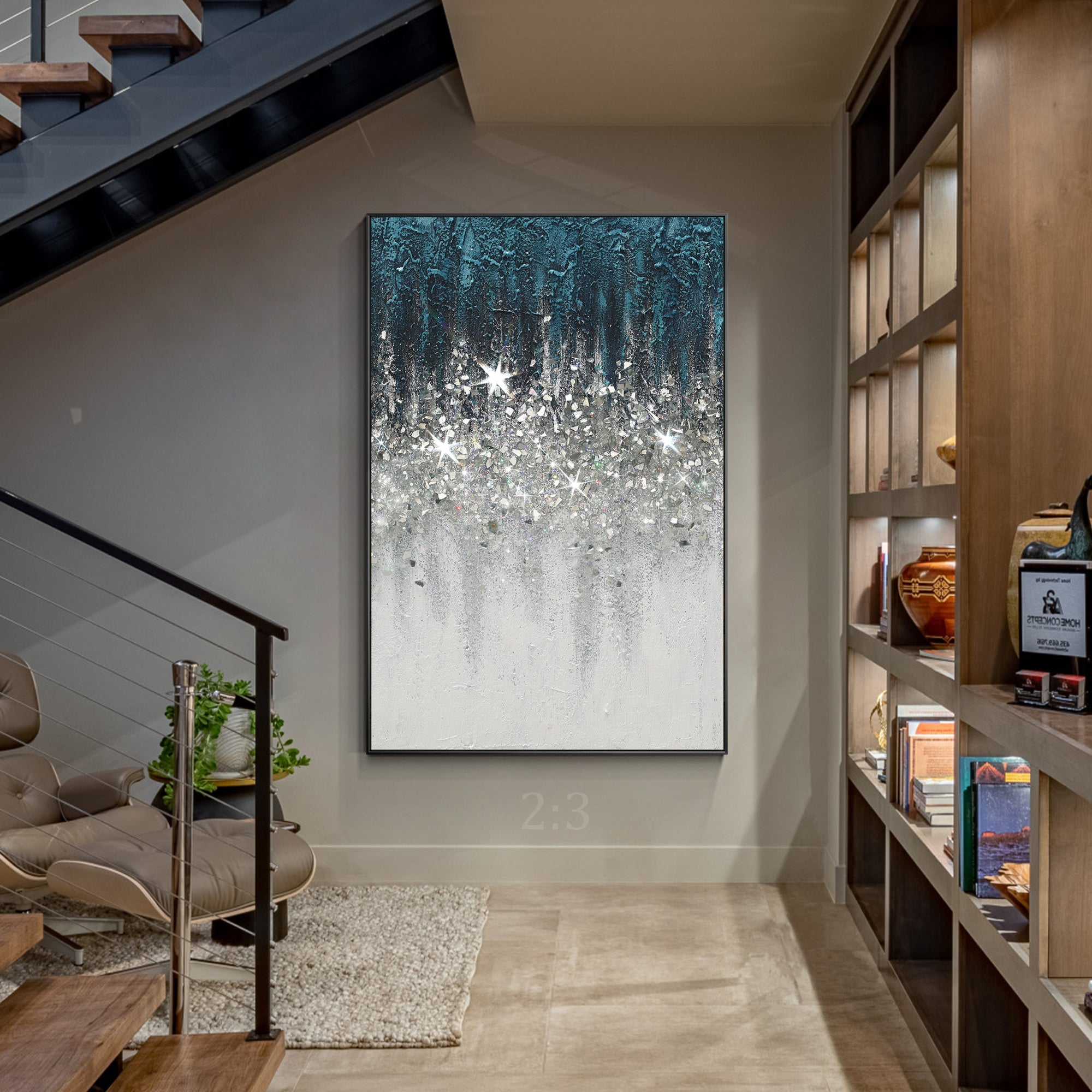 Glitzernde Wandkunst