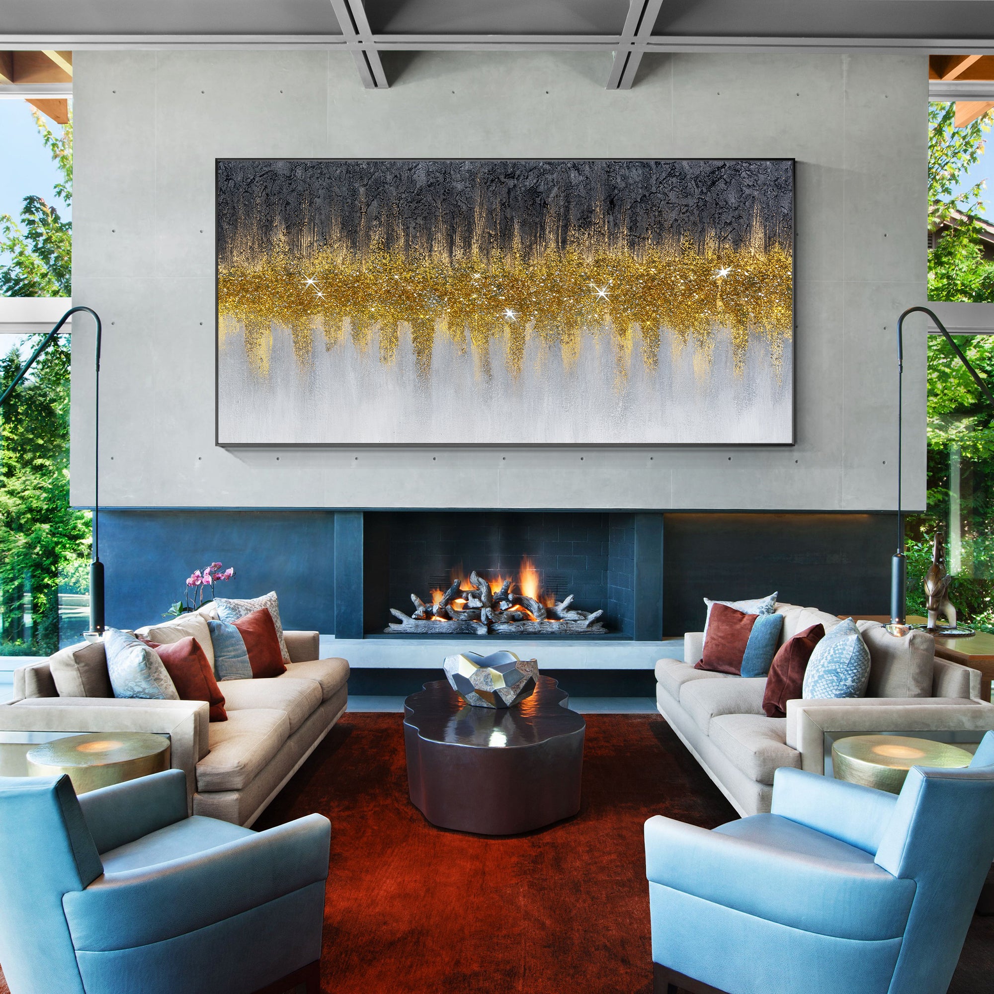 Gemälde auf Leinwand Glänzendes Raumdekor