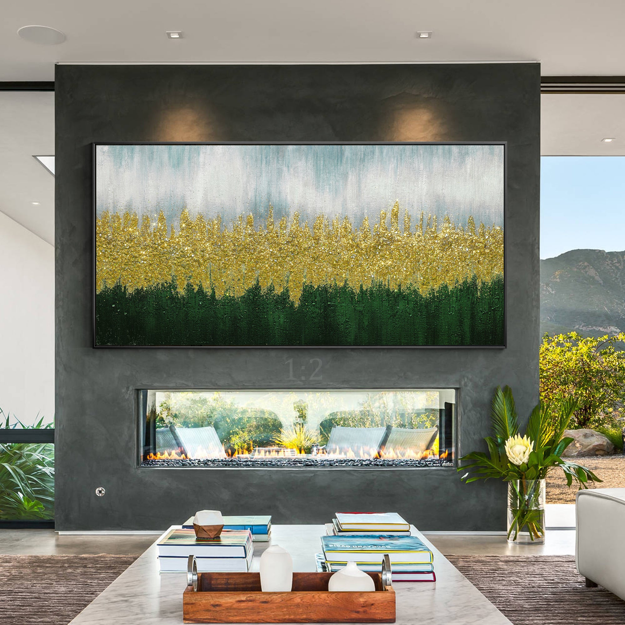Gemälde auf Leinwand Glänzendes Raumdekor