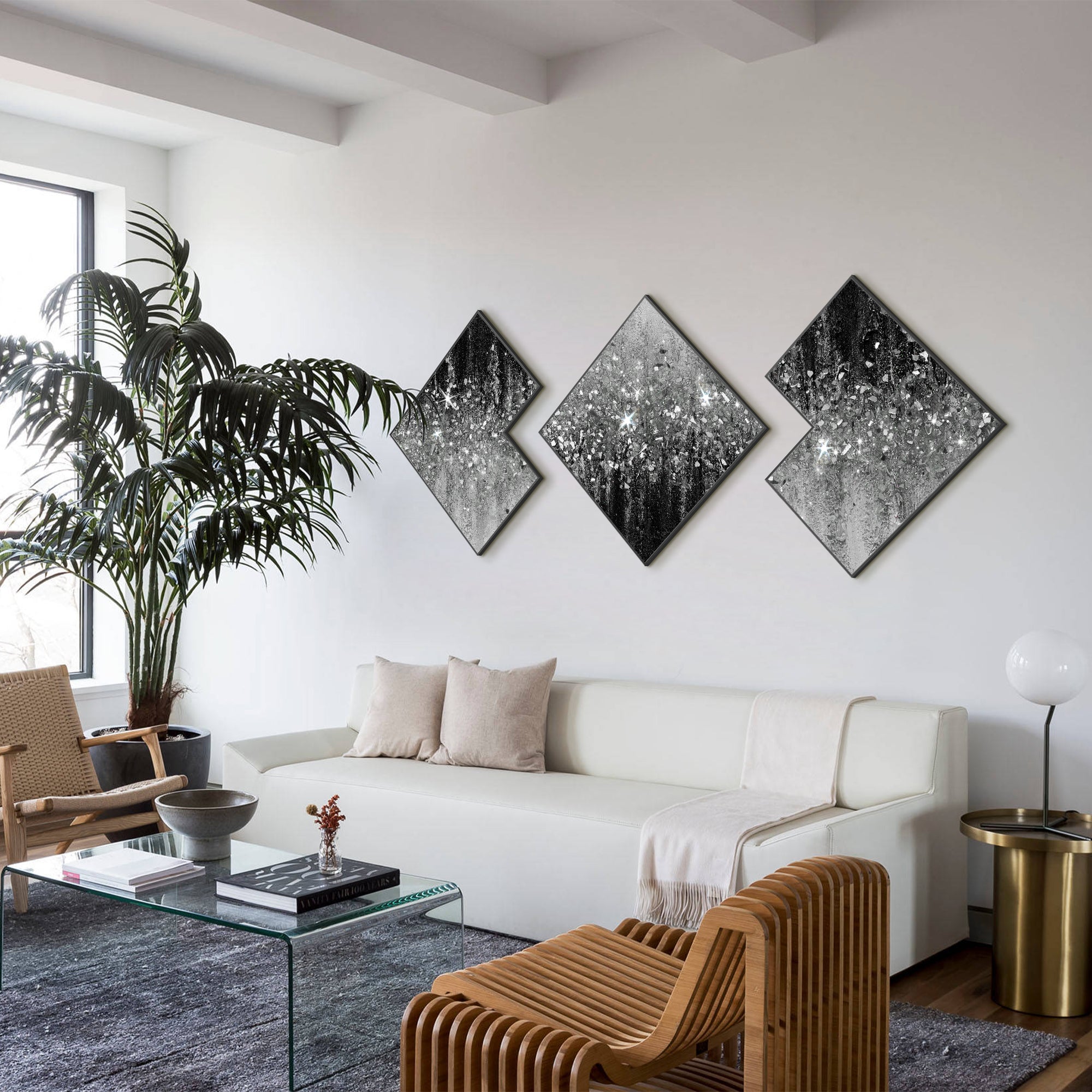 Gemälde auf Leinwand Glänzendes Raumdekor