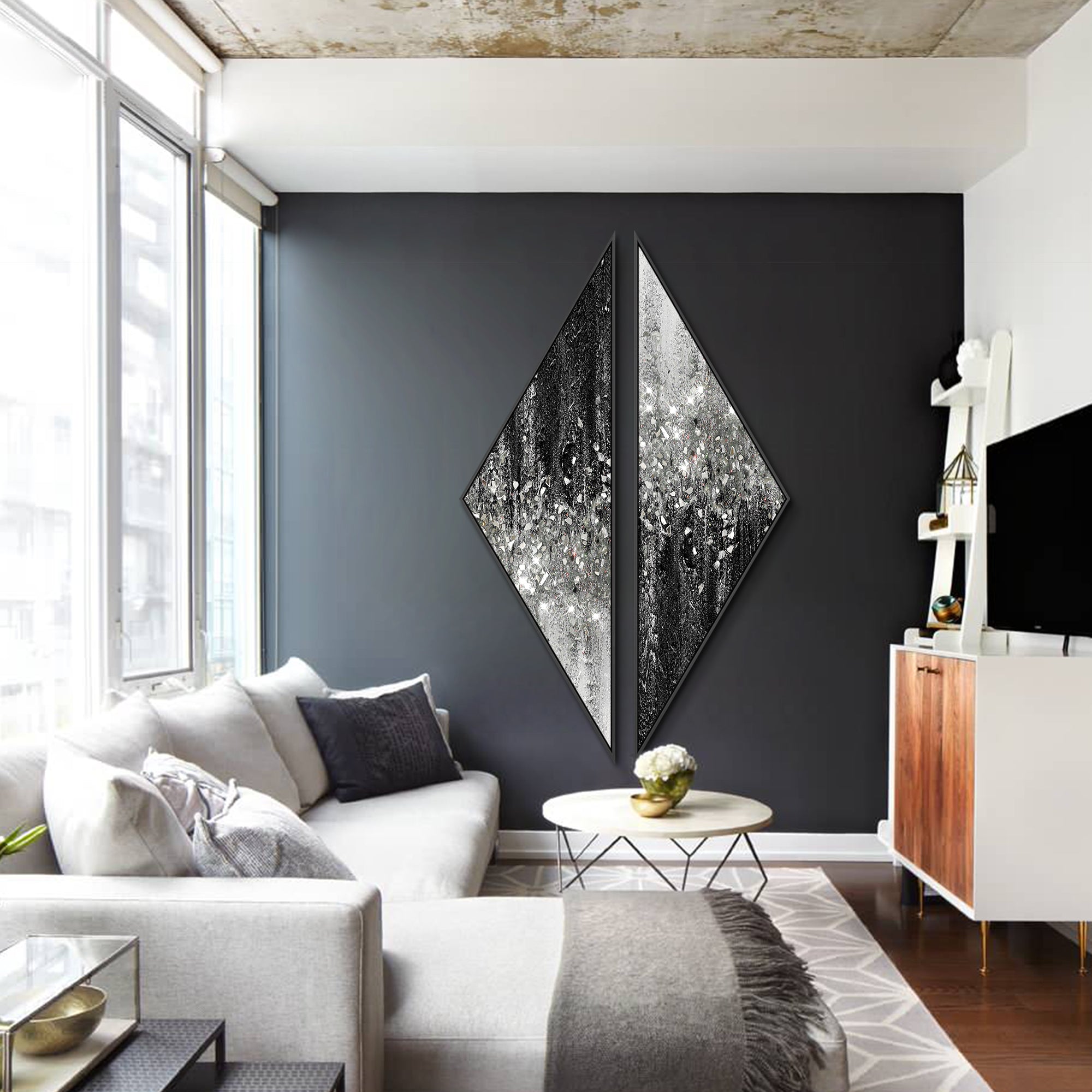 Gemälde auf Leinwand Glänzendes Raumdekor