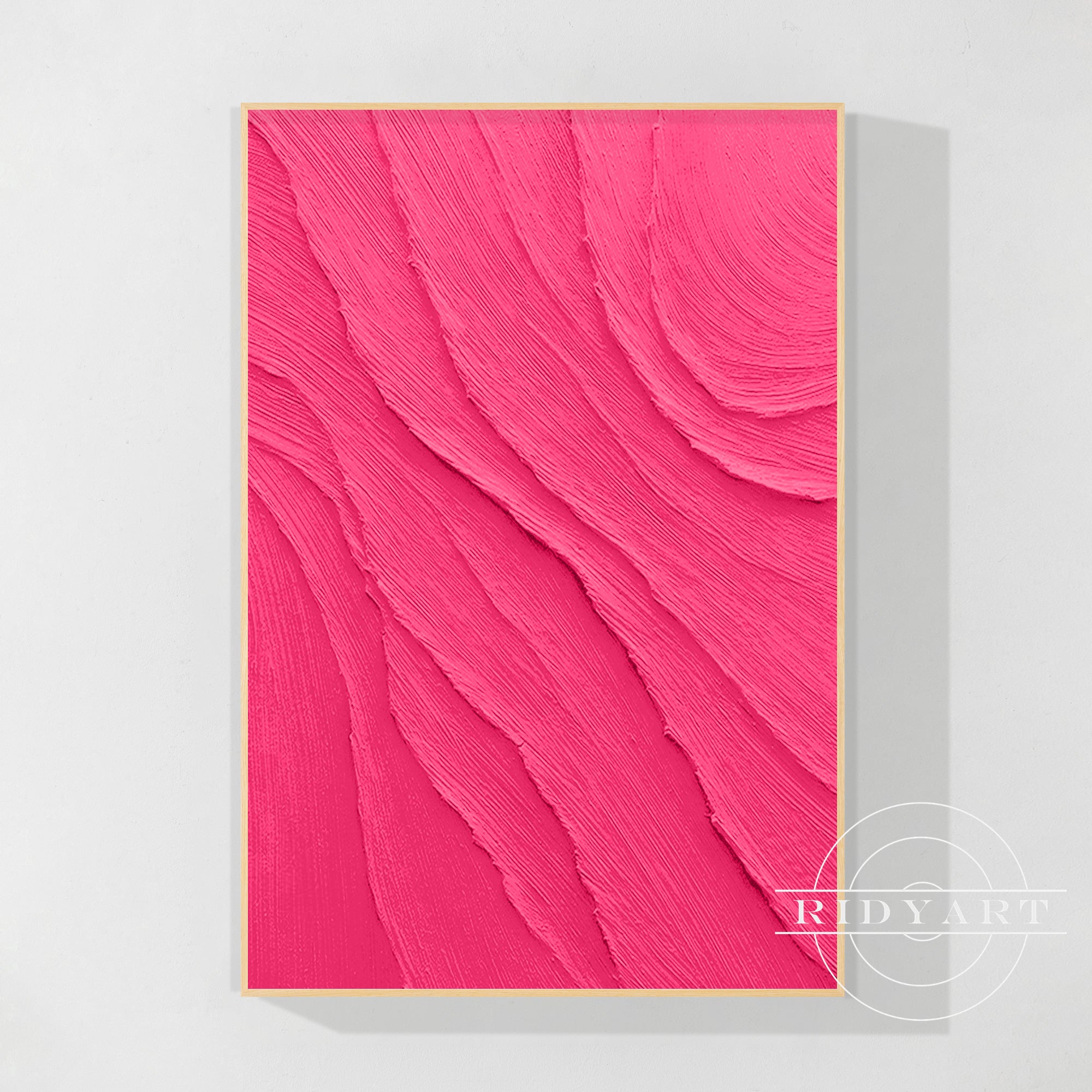 Pink 3D Textured Minimalist Canvas Wall Art