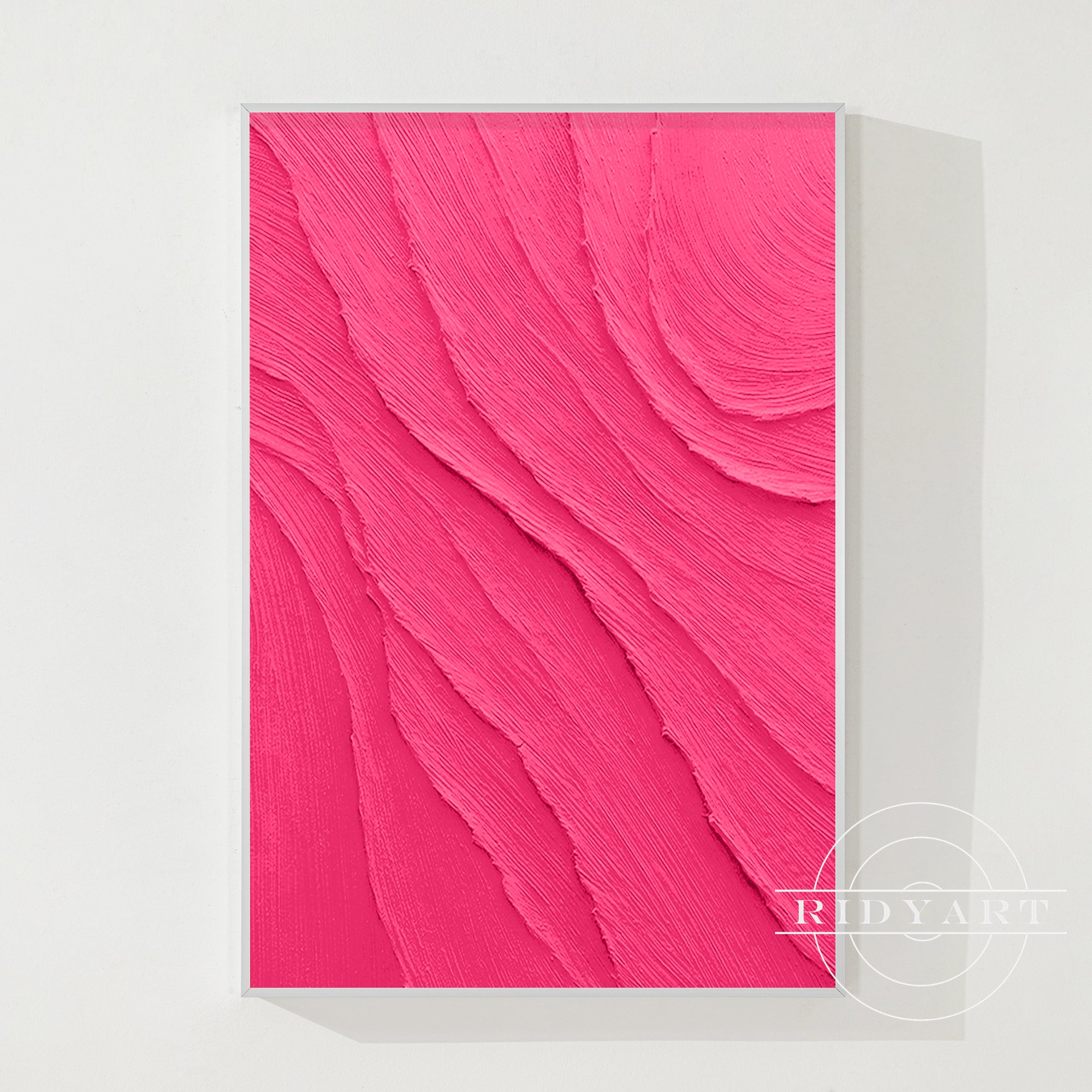 Pink 3D Textured Minimalist Canvas Wall Art