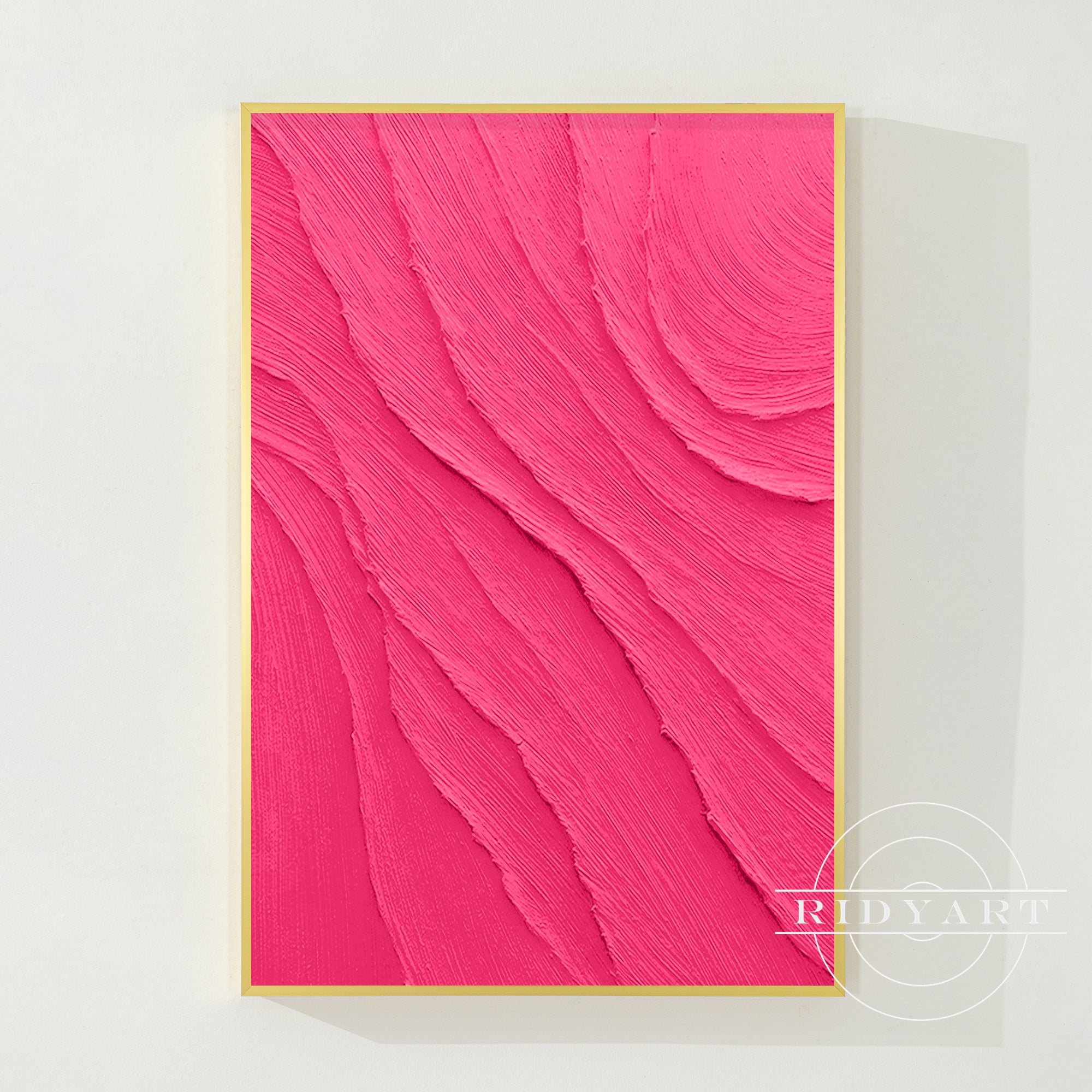 Pink 3D Textured Minimalist Canvas Wall Art