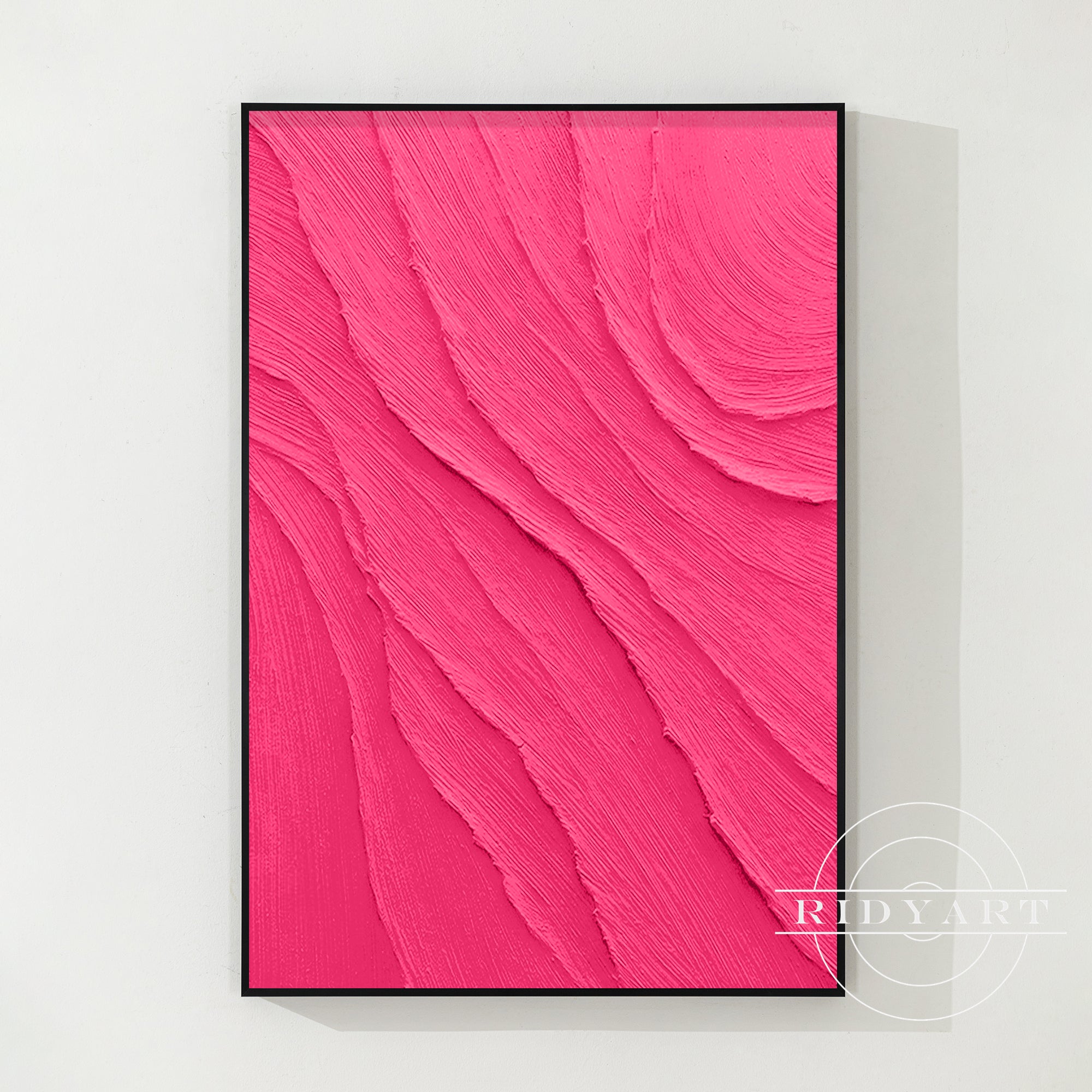 Pink 3D Textured Minimalist Canvas Wall Art
