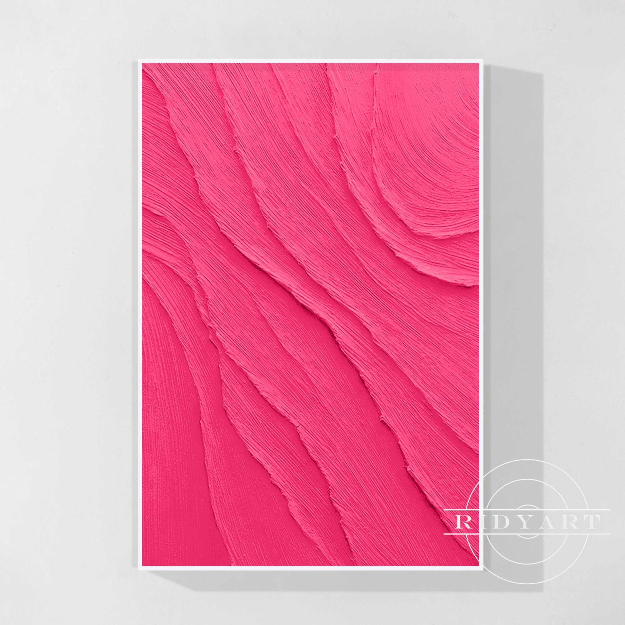 Pink 3D Textured Minimalist Canvas Wall Art