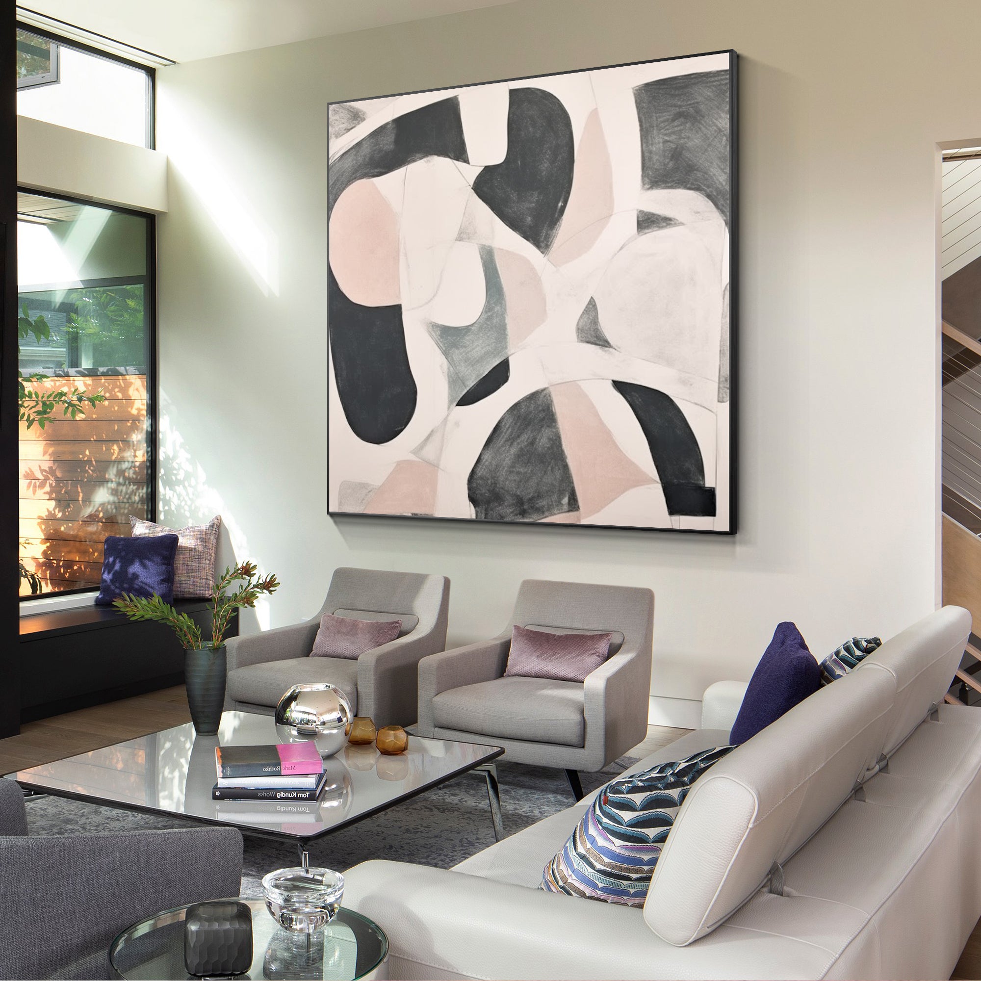 Pink Begie Abstract Painting