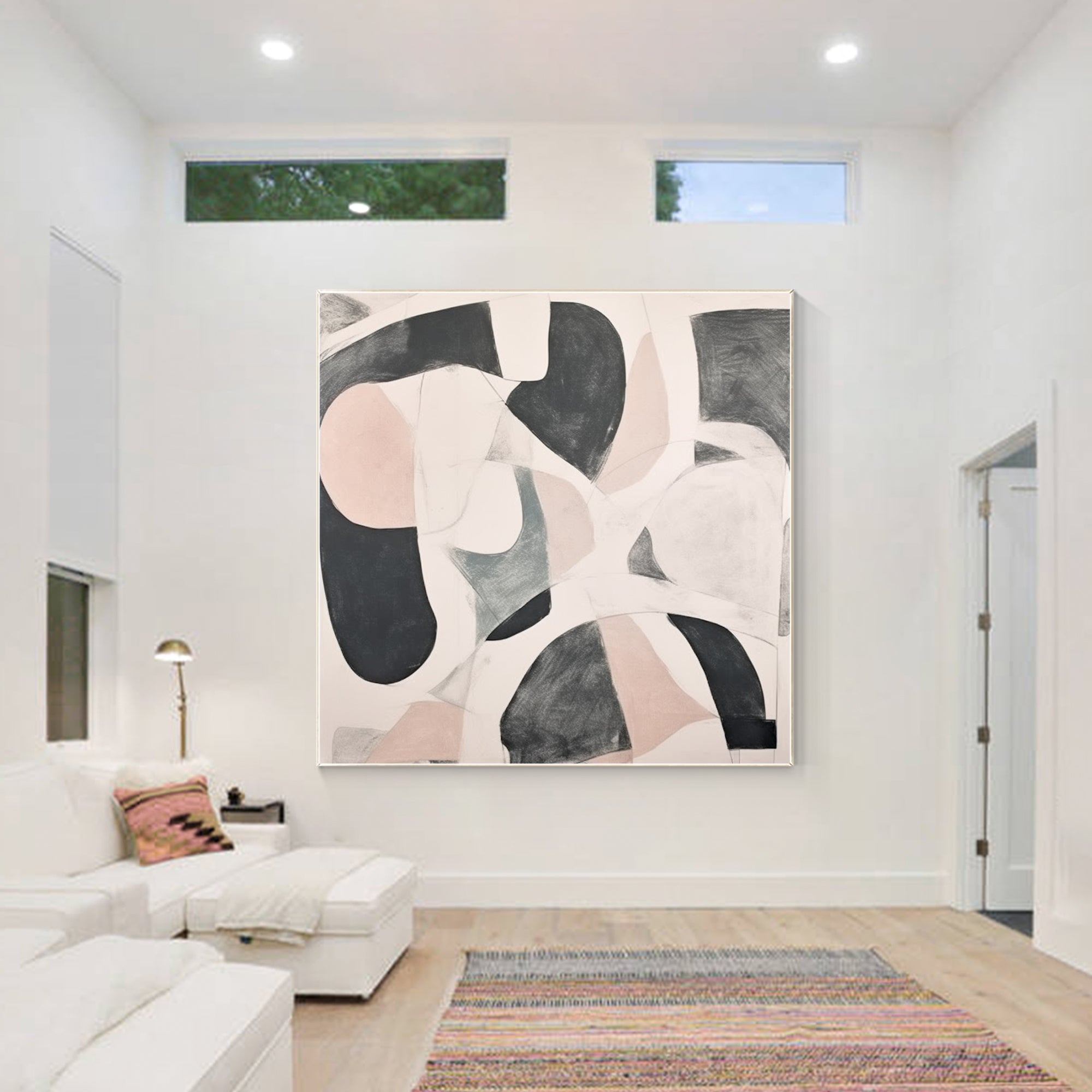 Pink Begie Abstract Painting