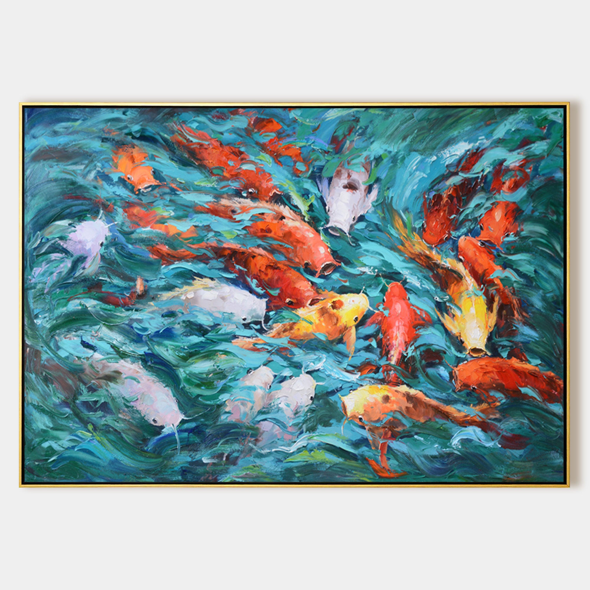 Textur KOI Fisch Malerei