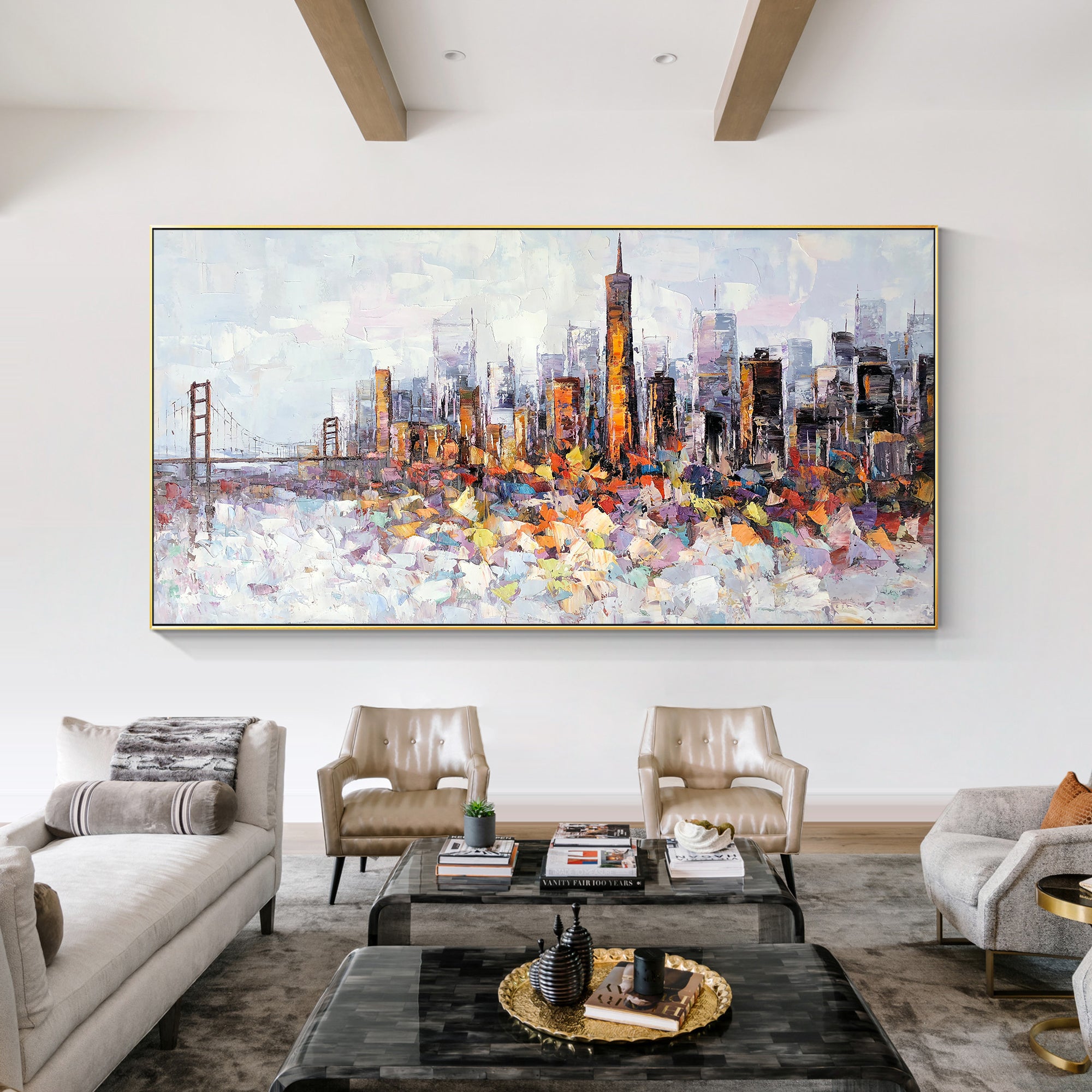 Ölgemälde der Skyline von San Francisco
