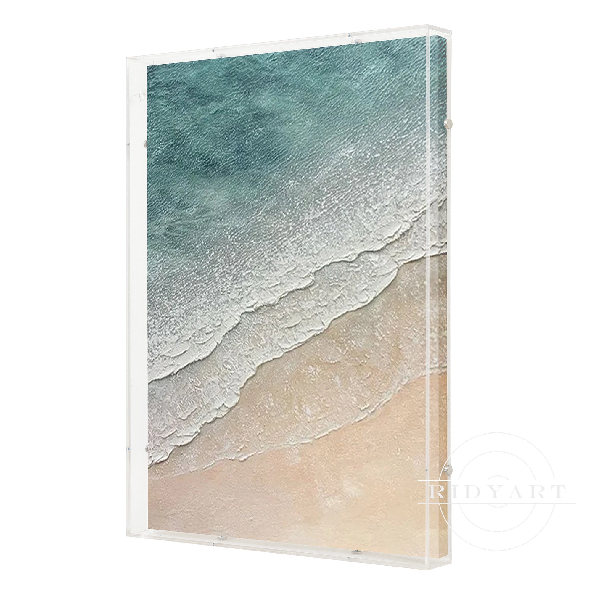 Transparent acrylic box for displaying oil paintings