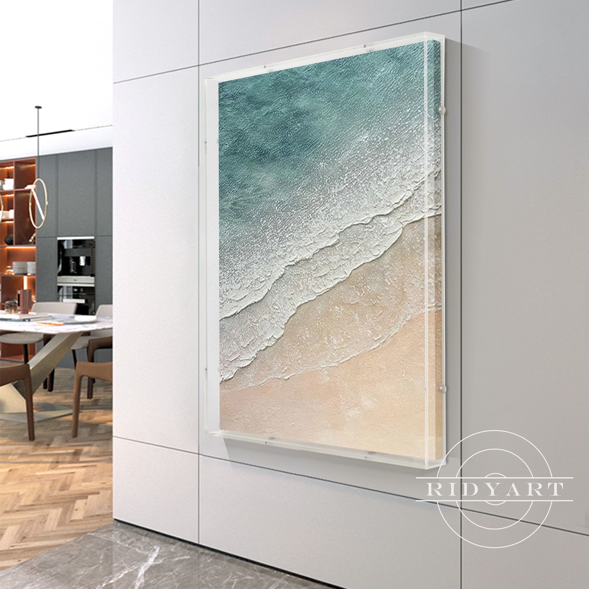 Protective acrylic box for art display and preservation