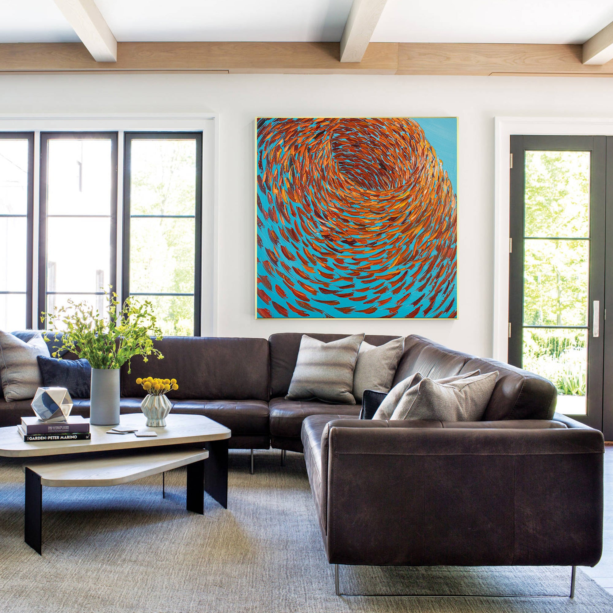 Vibrant Abstract Oil Painting/ Bring Nature's Beauty Indoors