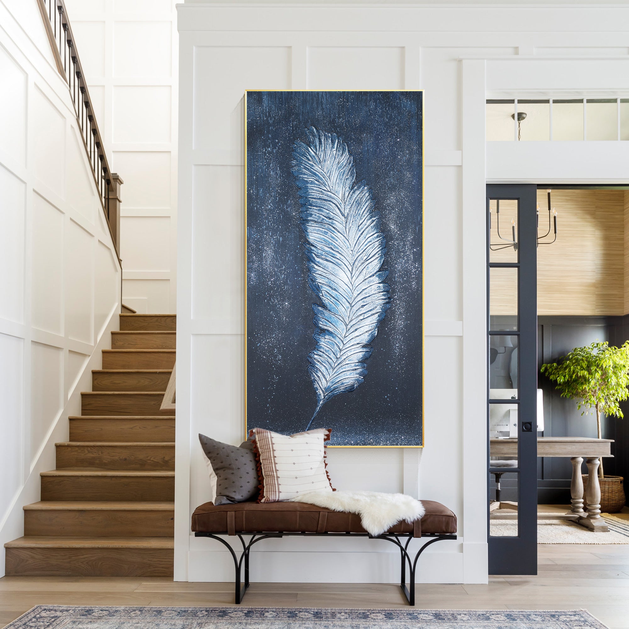 Vintage Art Nouveau Oil Painting