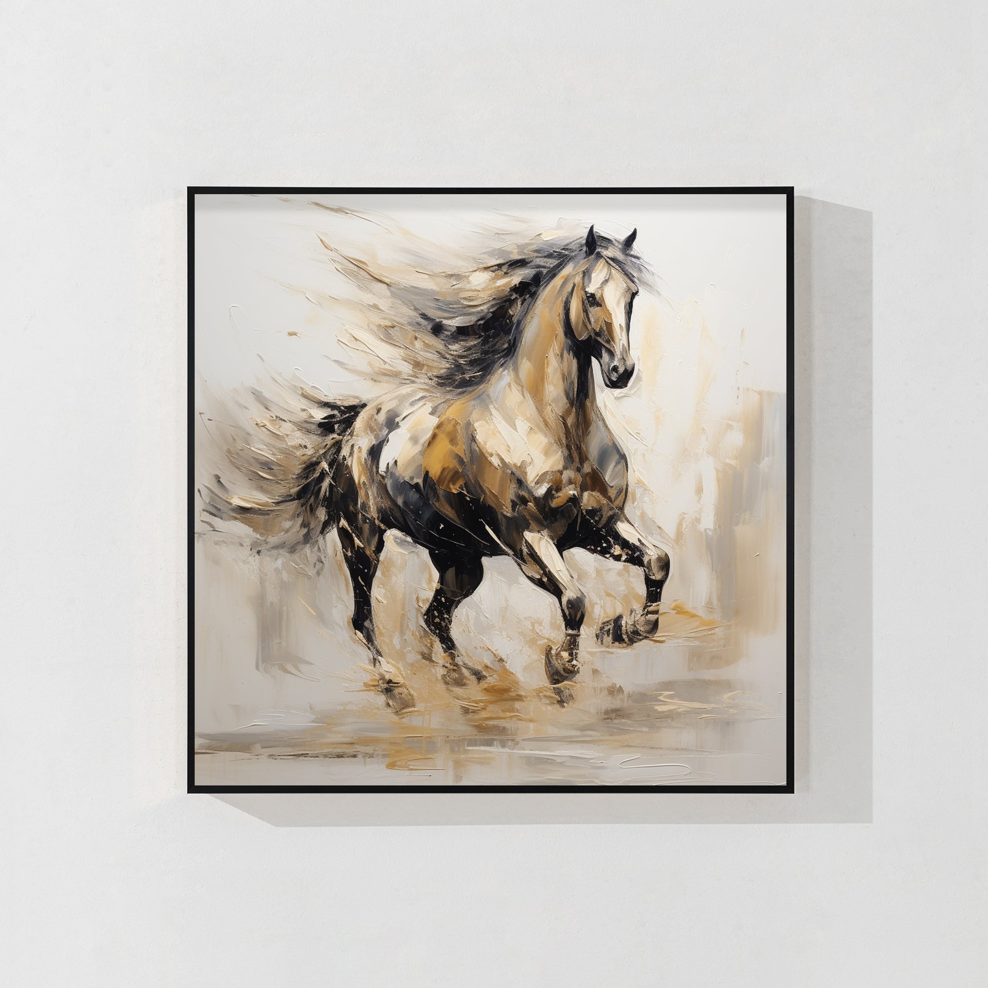 Vintage Style Running Horse Painting
