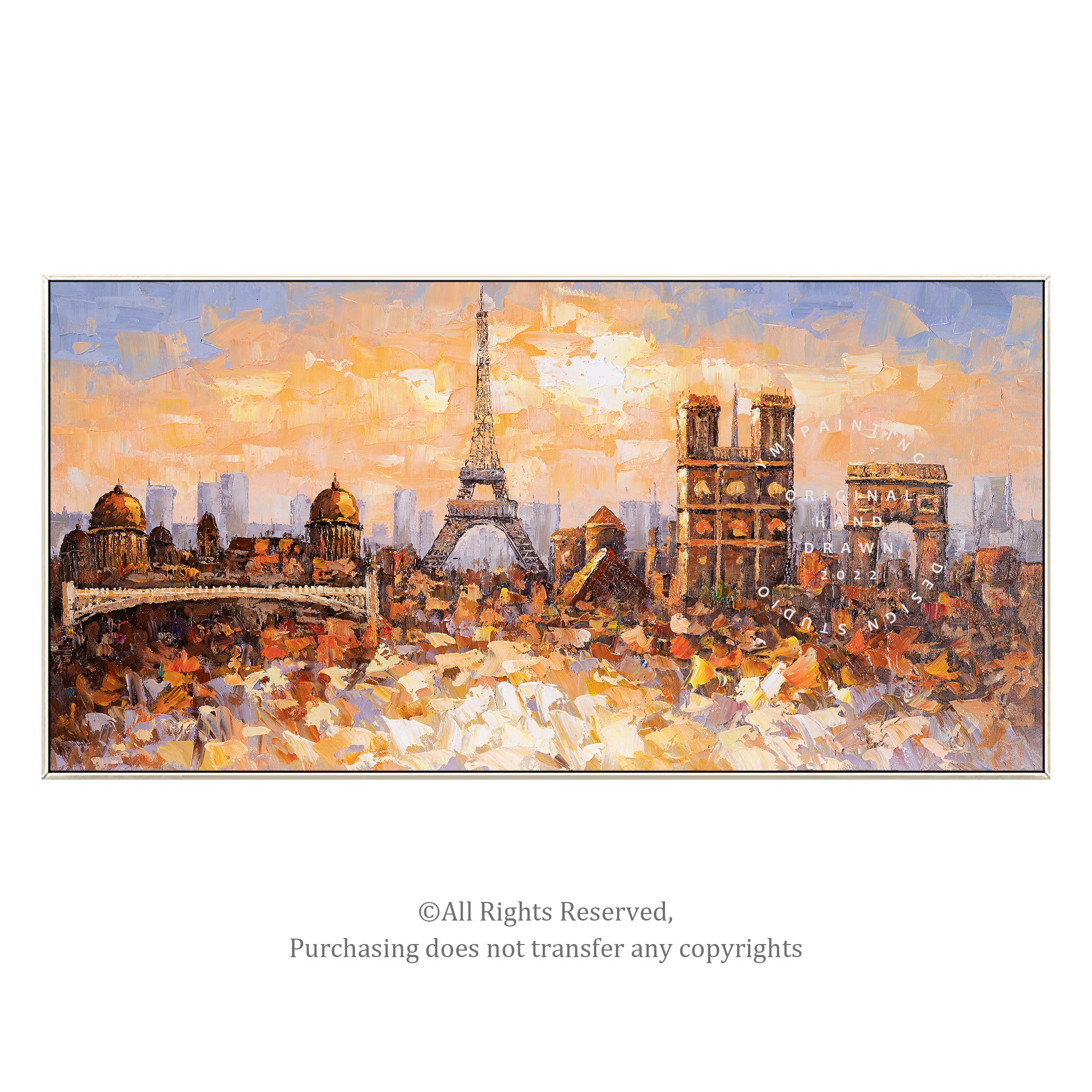 Gemälde der Skyline von Paris
