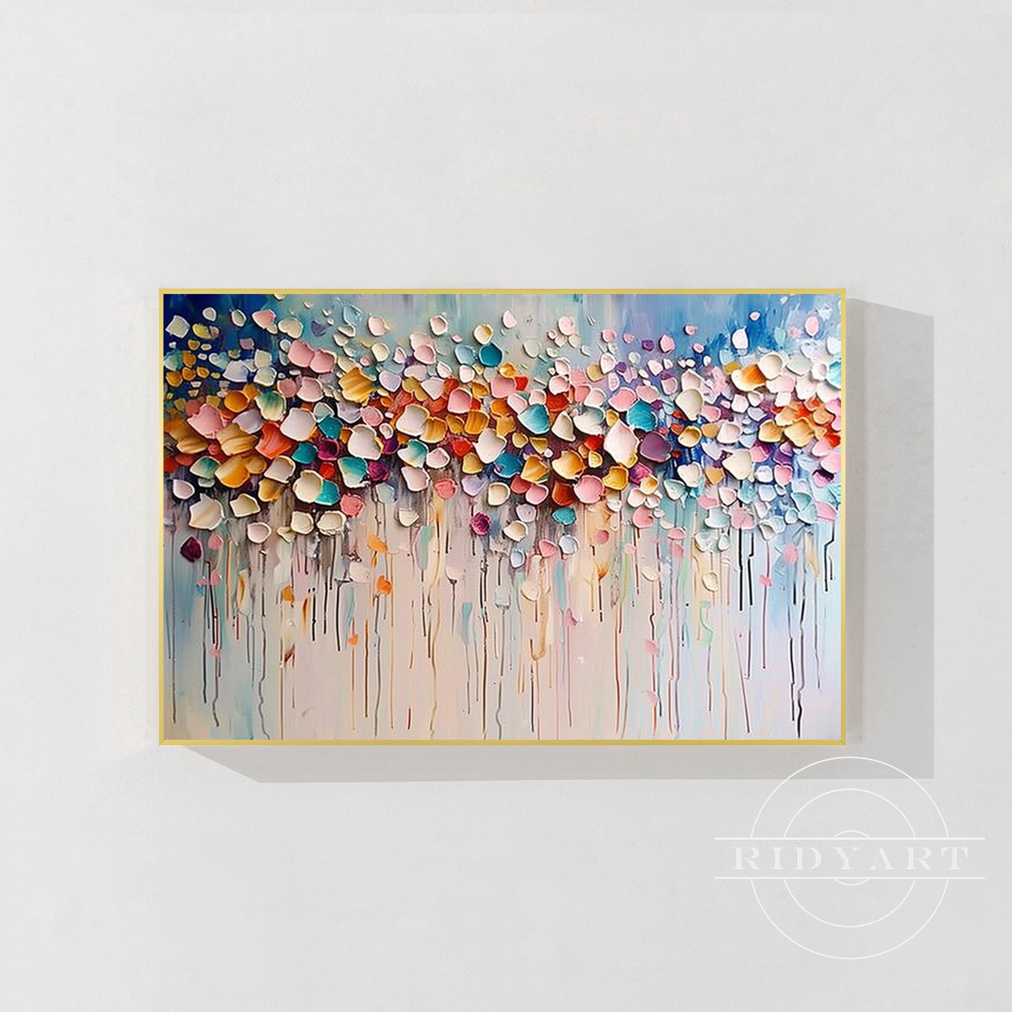 Colorful 3D Textured Wildflower Abstract Flowers Painting