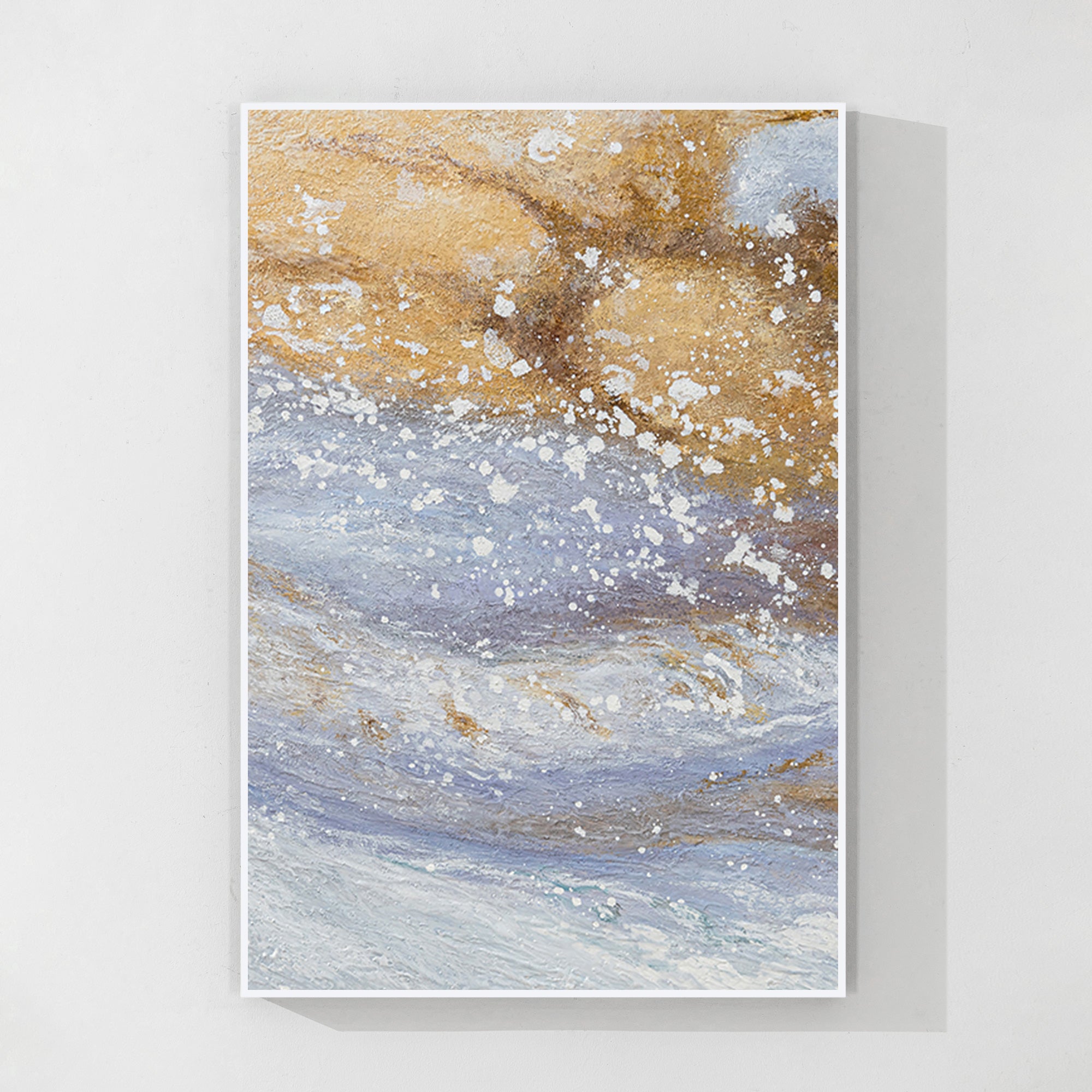 Abstrakte Strandwandkunst