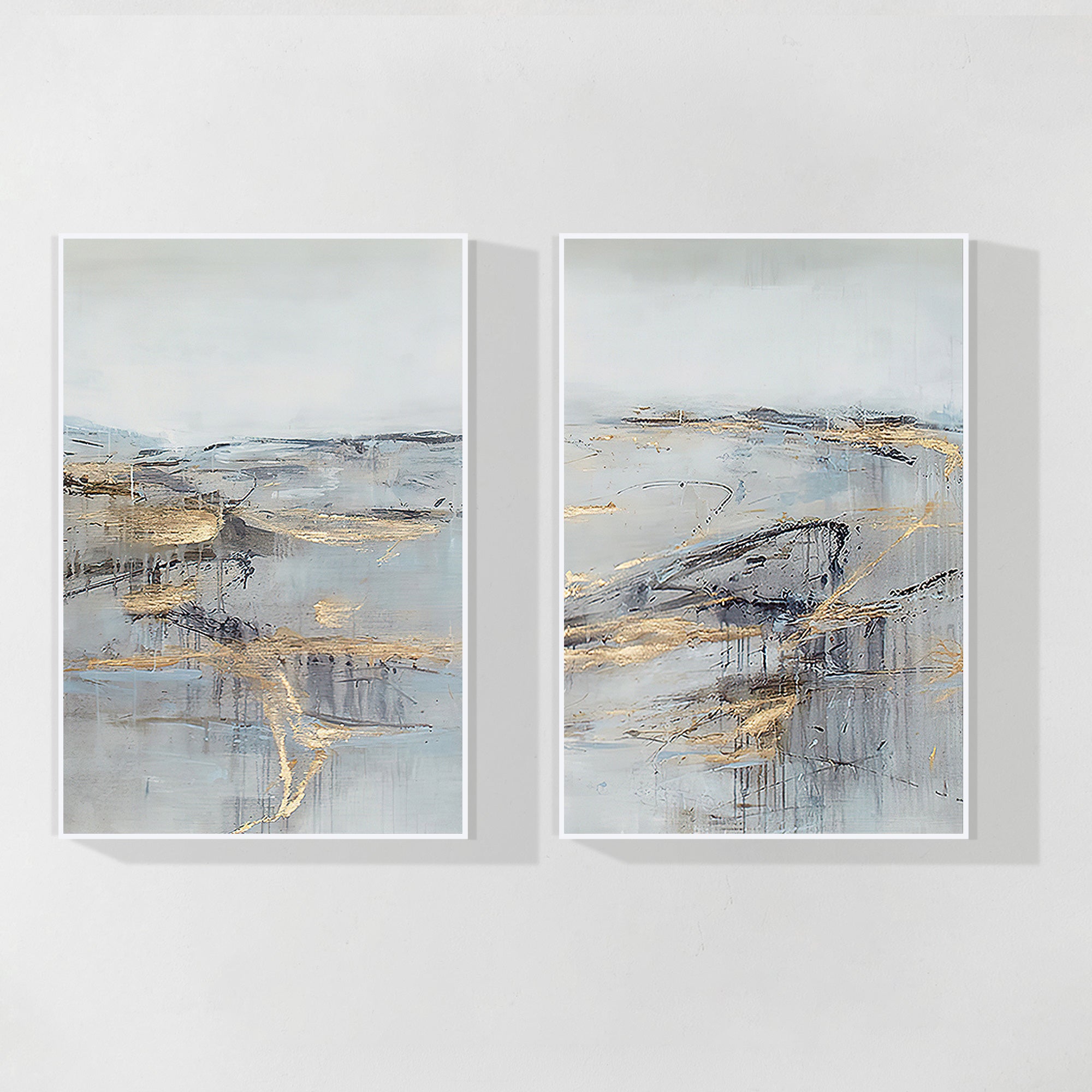 Satz von 2 strukturierten Kunst