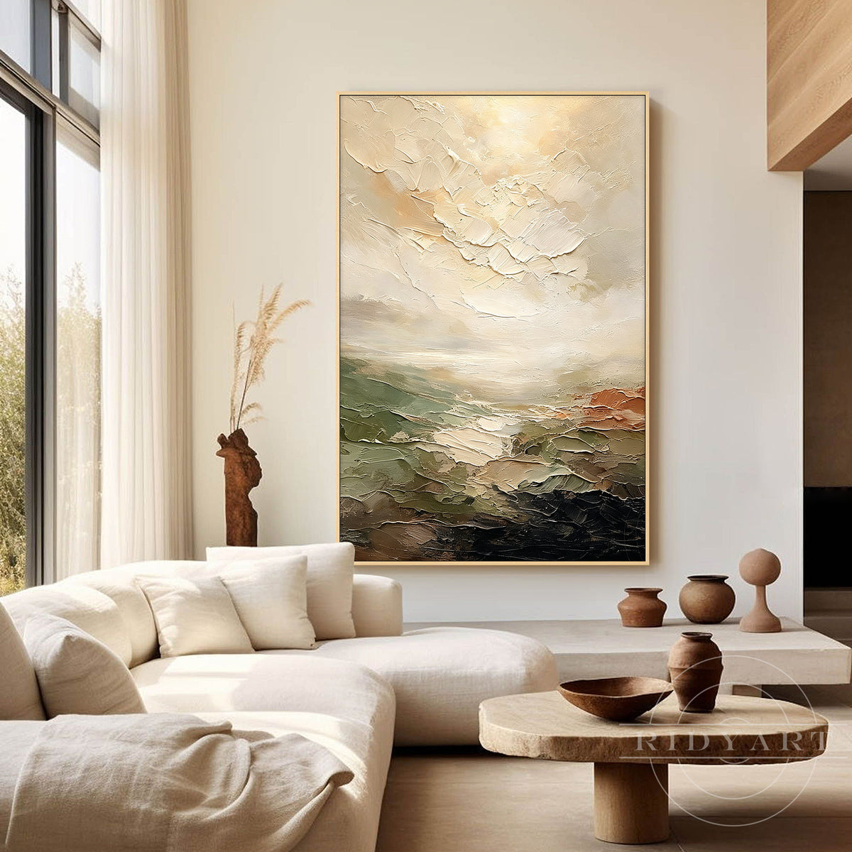 Abstract nature inspired wall art for living room and bedroom décor