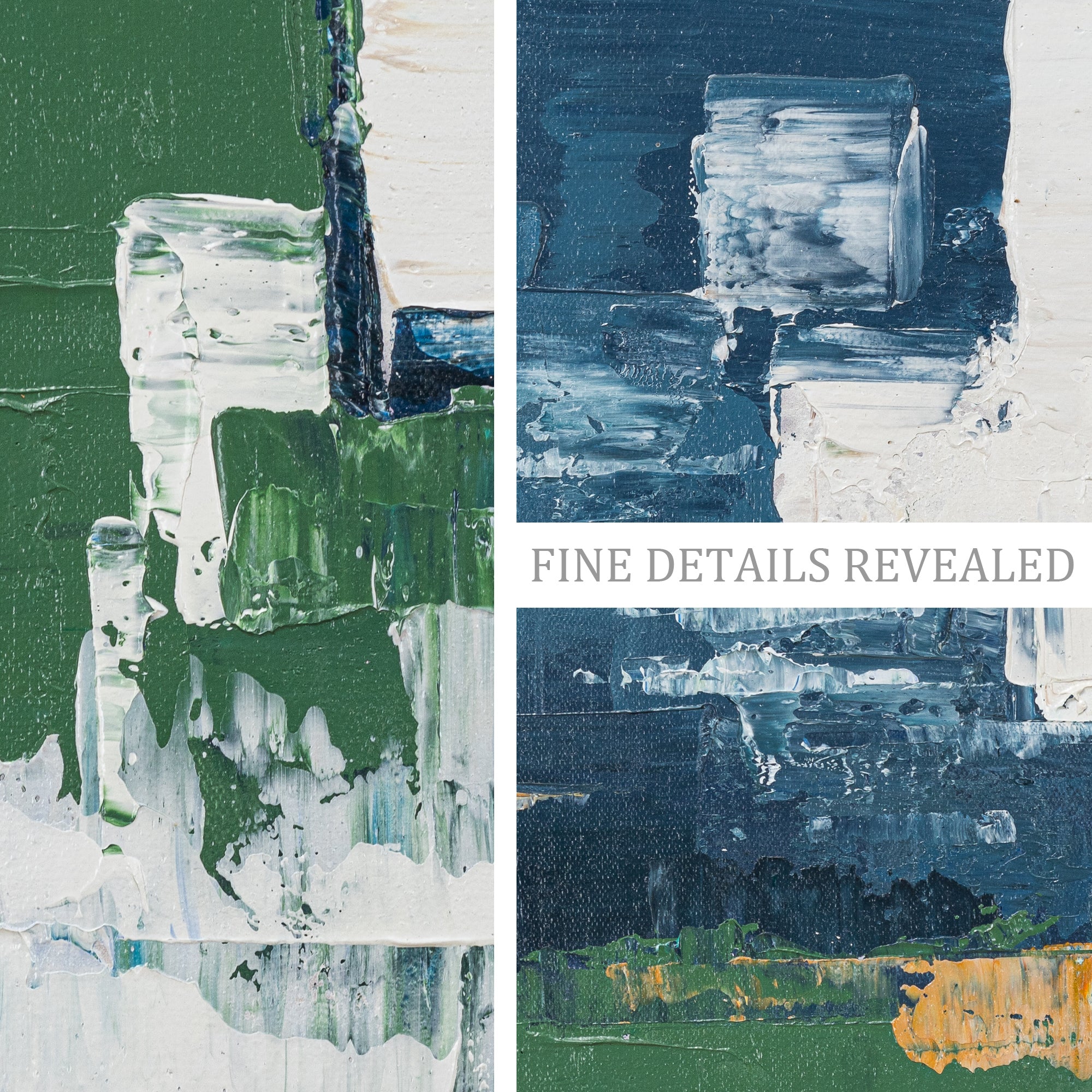 Art abstrait bleu-vert