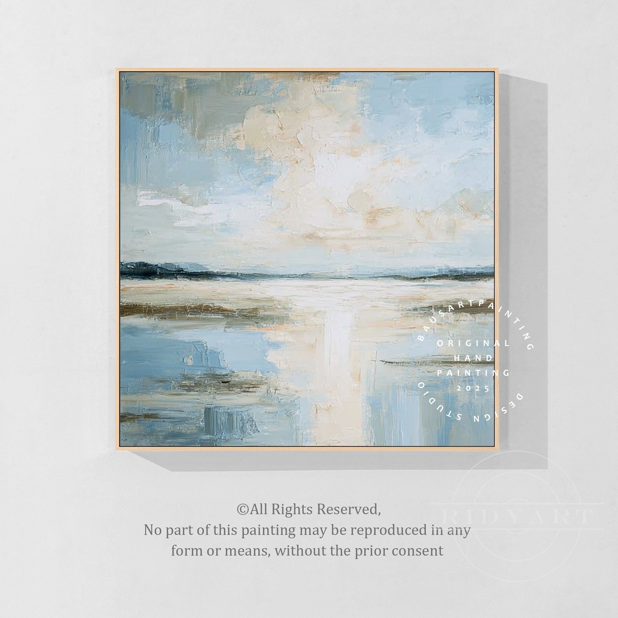 abstract sunrise ocean canvas wall art