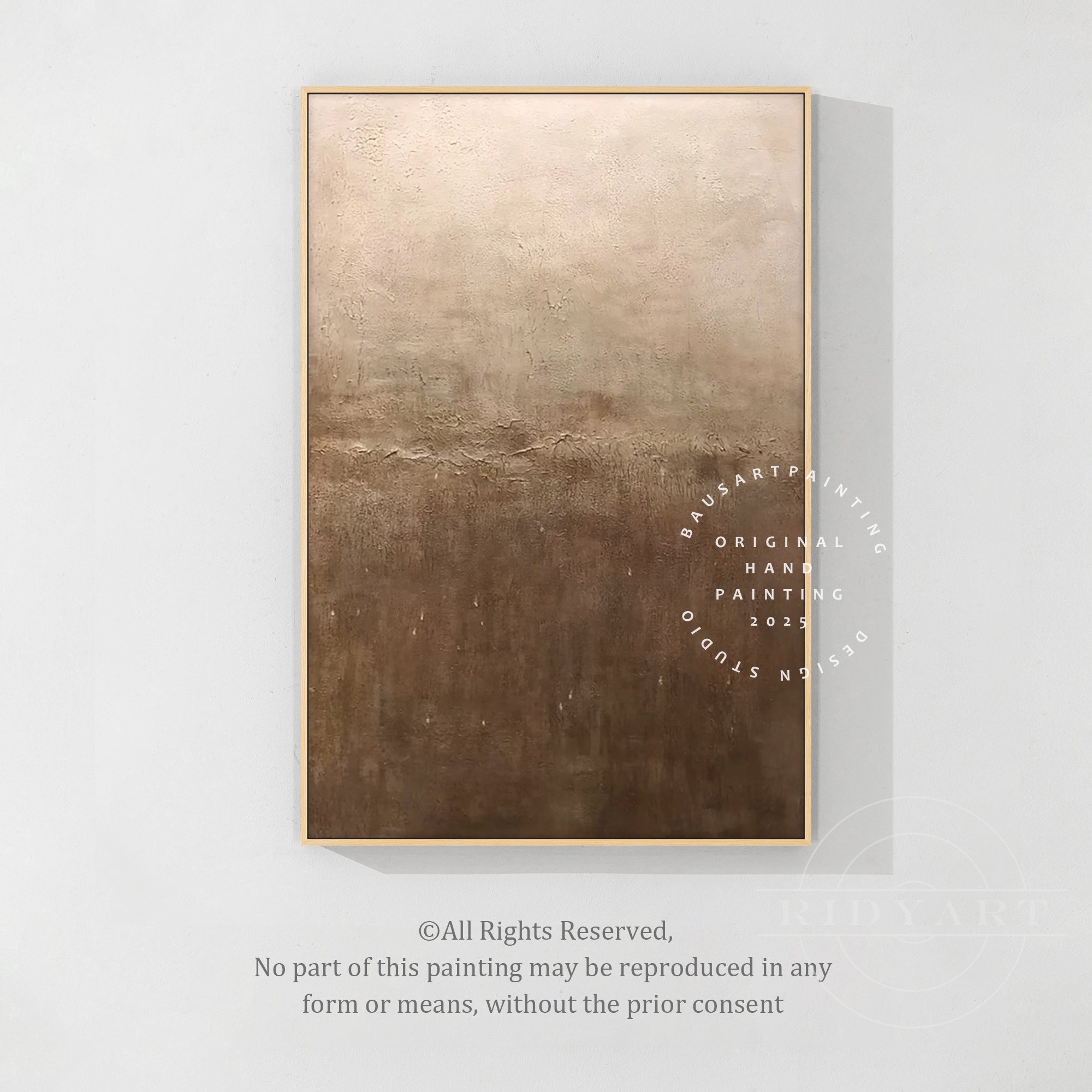 nordic abstract brown painting large living room