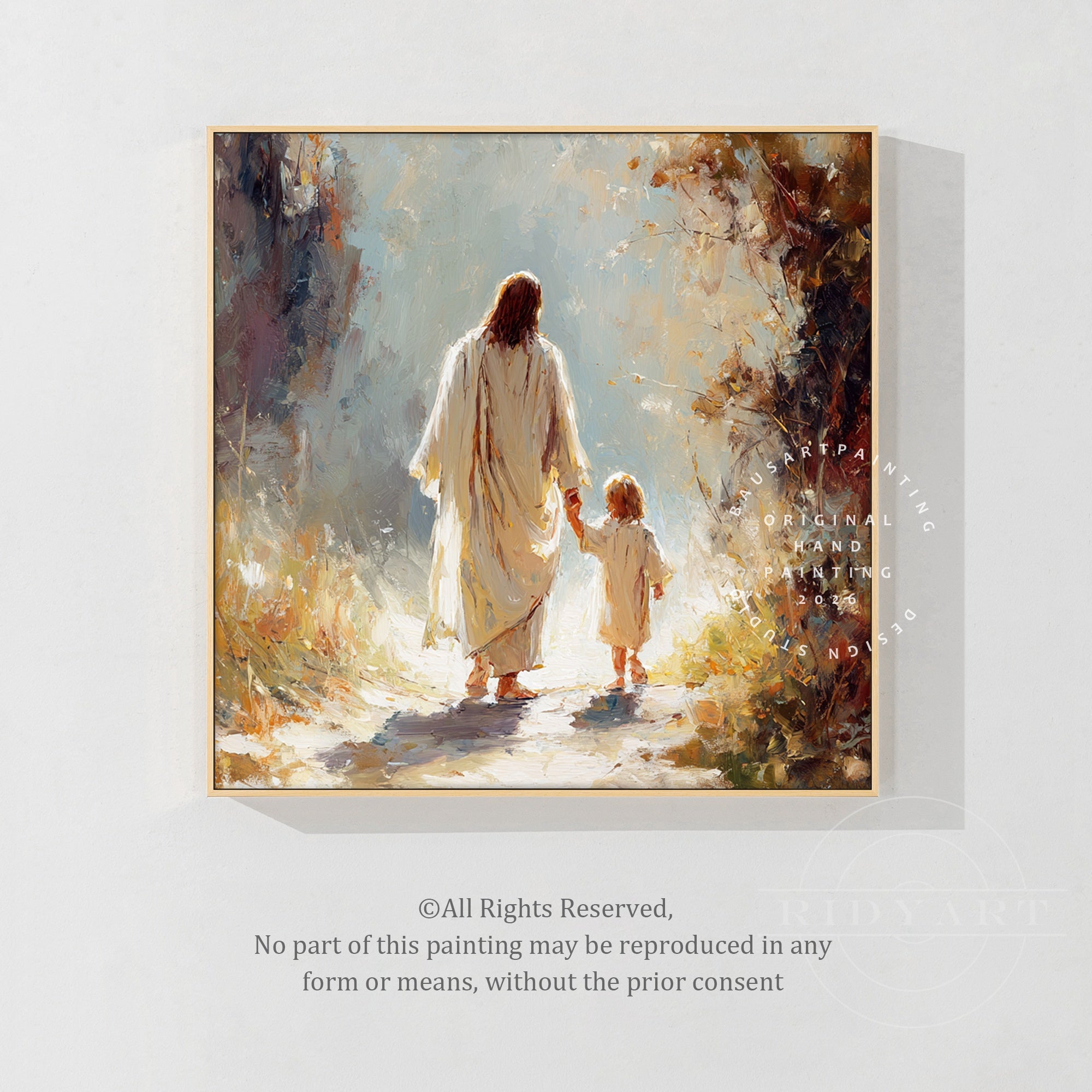 Neutral Jesus Christ canvas spiritual Christian home decor